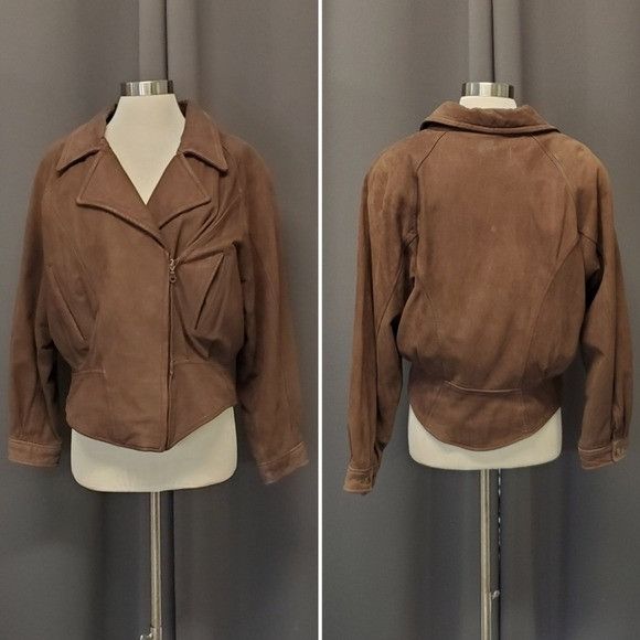 Vintage × Wilsons Leather Vintage 90s y2k Adventure Bound Aviator Bomber Brown Nubuck Size L / US 10 / IT 46 - 1 Thumbnail