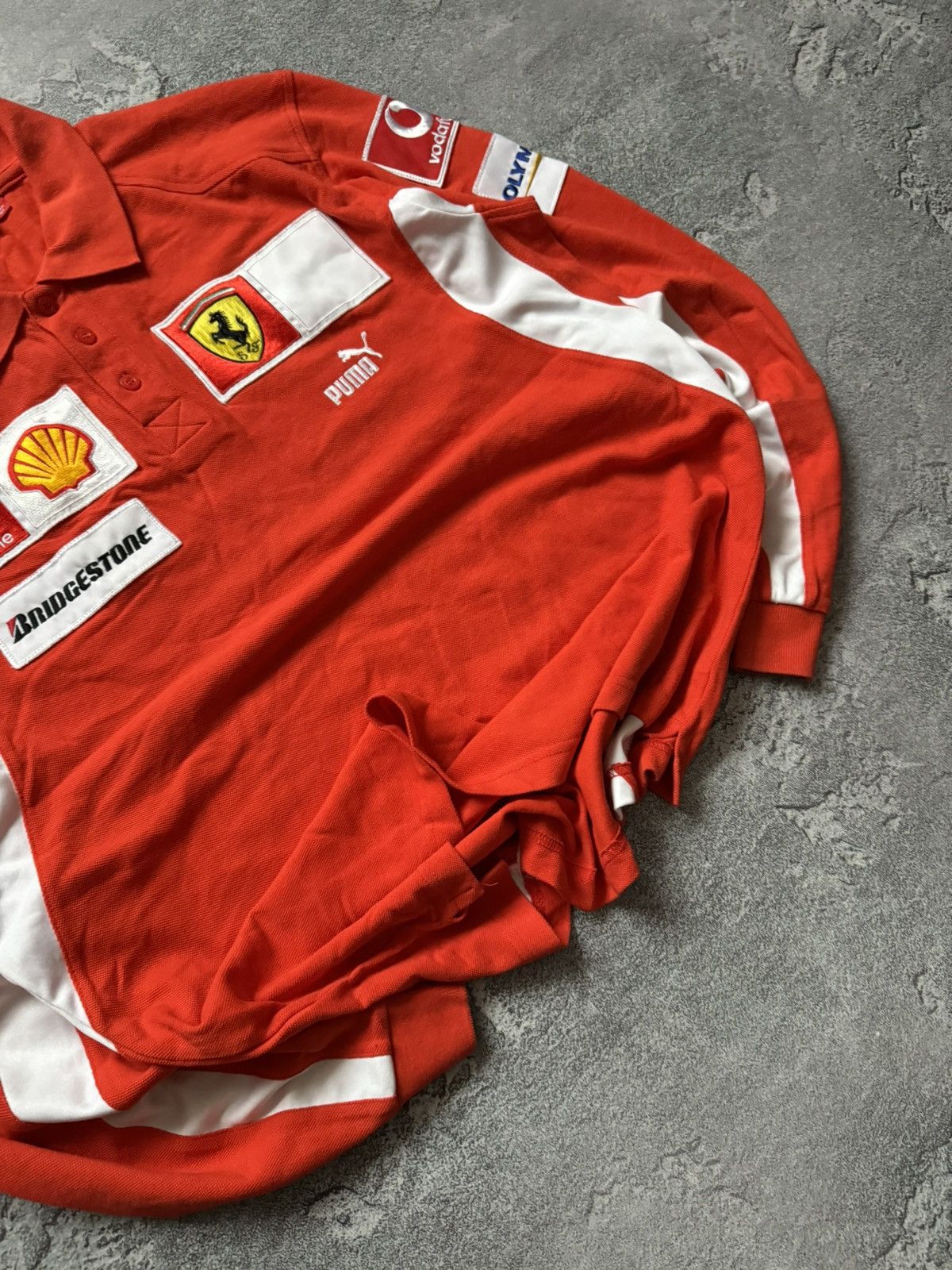 Ferrari × Puma Puma L Ferrari red racing long sleeve polo tee jersey Size US L / EU 52-54 / 3 - 3 Thumbnail