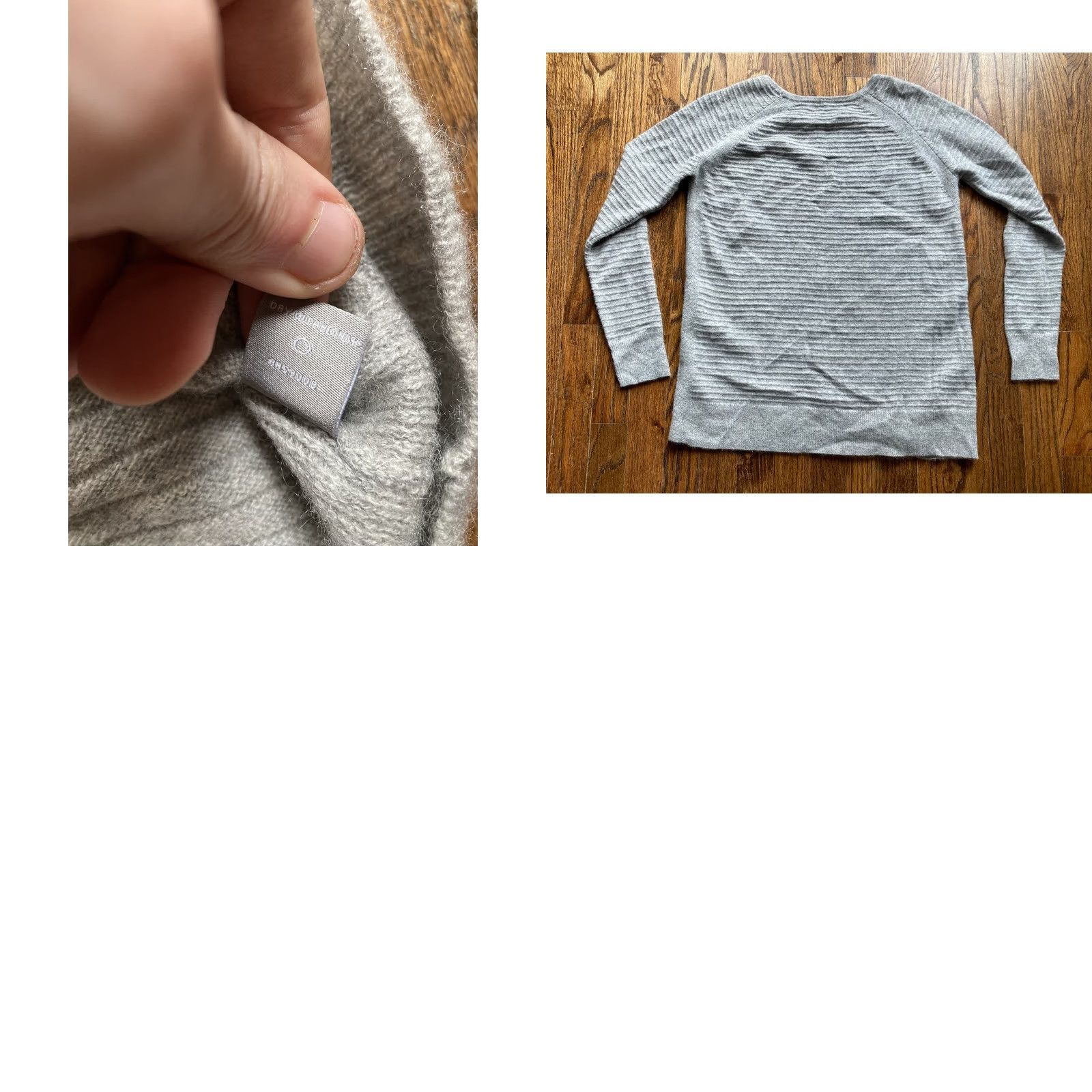 Neiman Marcus Neiman Marcus Sweater Womens Gray Cashmere Pullover Asymmetric Small Regular Sleeve Long Size S / US 4 / IT 40 - 8 Thumbnail