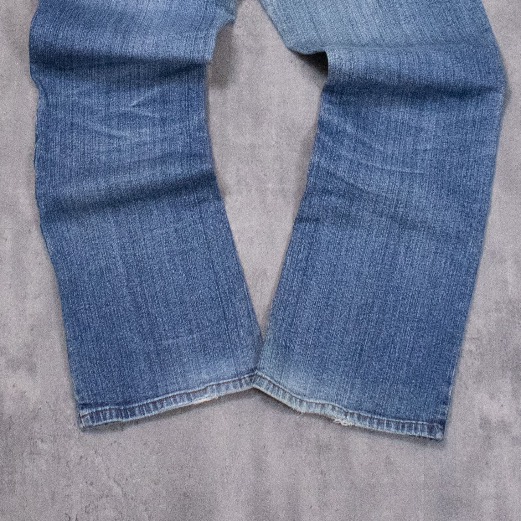 Japanese Brand Y2K's 00's Low Rise Relax Fit Boot Cut Flair Denim Pant's Size US 28 / EU 44 - 7 Thumbnail