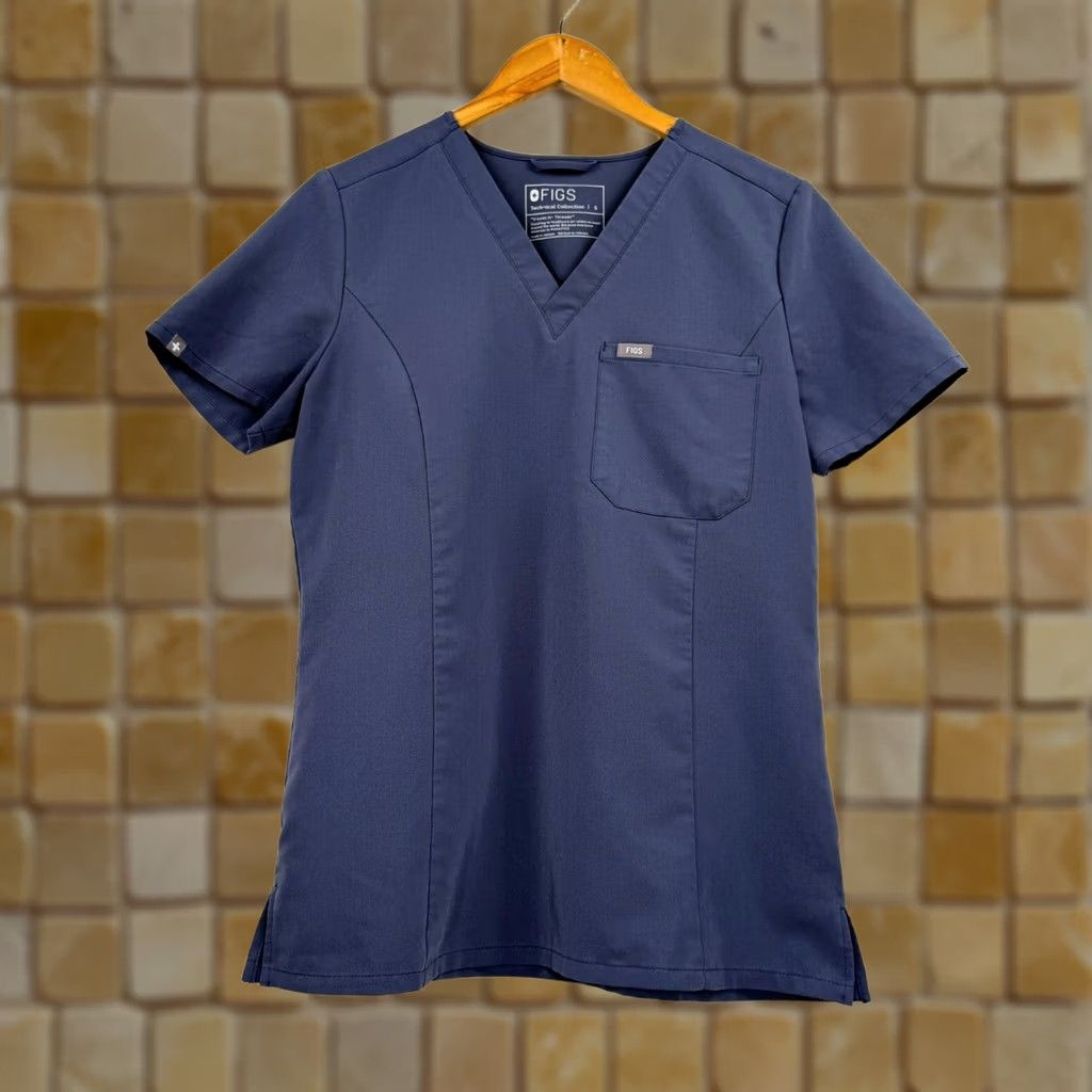 Vintage FIGS Scrub Top Catarina One Pocket Size S Blue Women Size S / US 4 / IT 40 - 1 Thumbnail