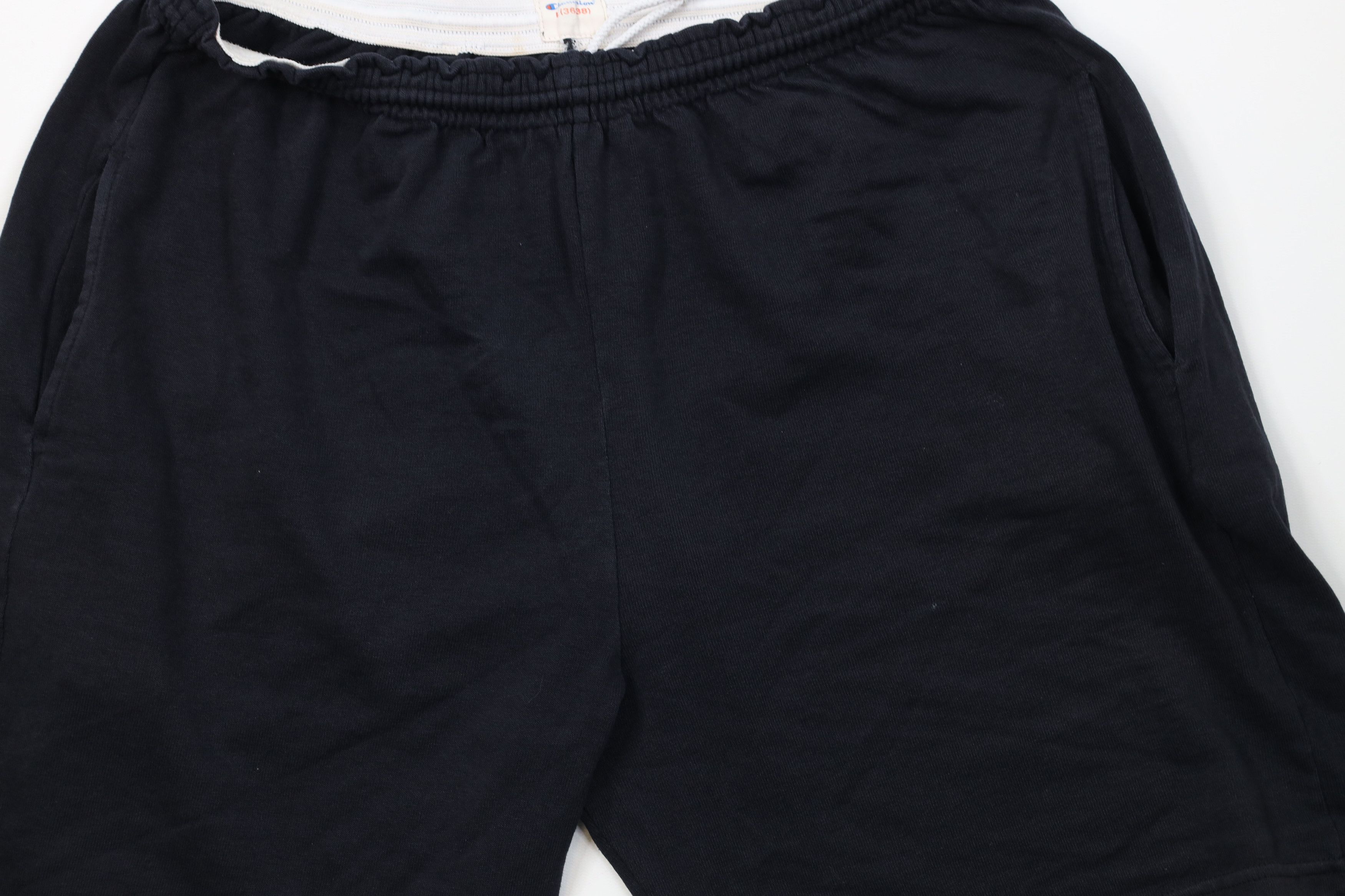 Champion Vintage 90s Champion Heavyweight Above Knee Shorts Black Size US 34 / EU 50 - 3 Thumbnail
