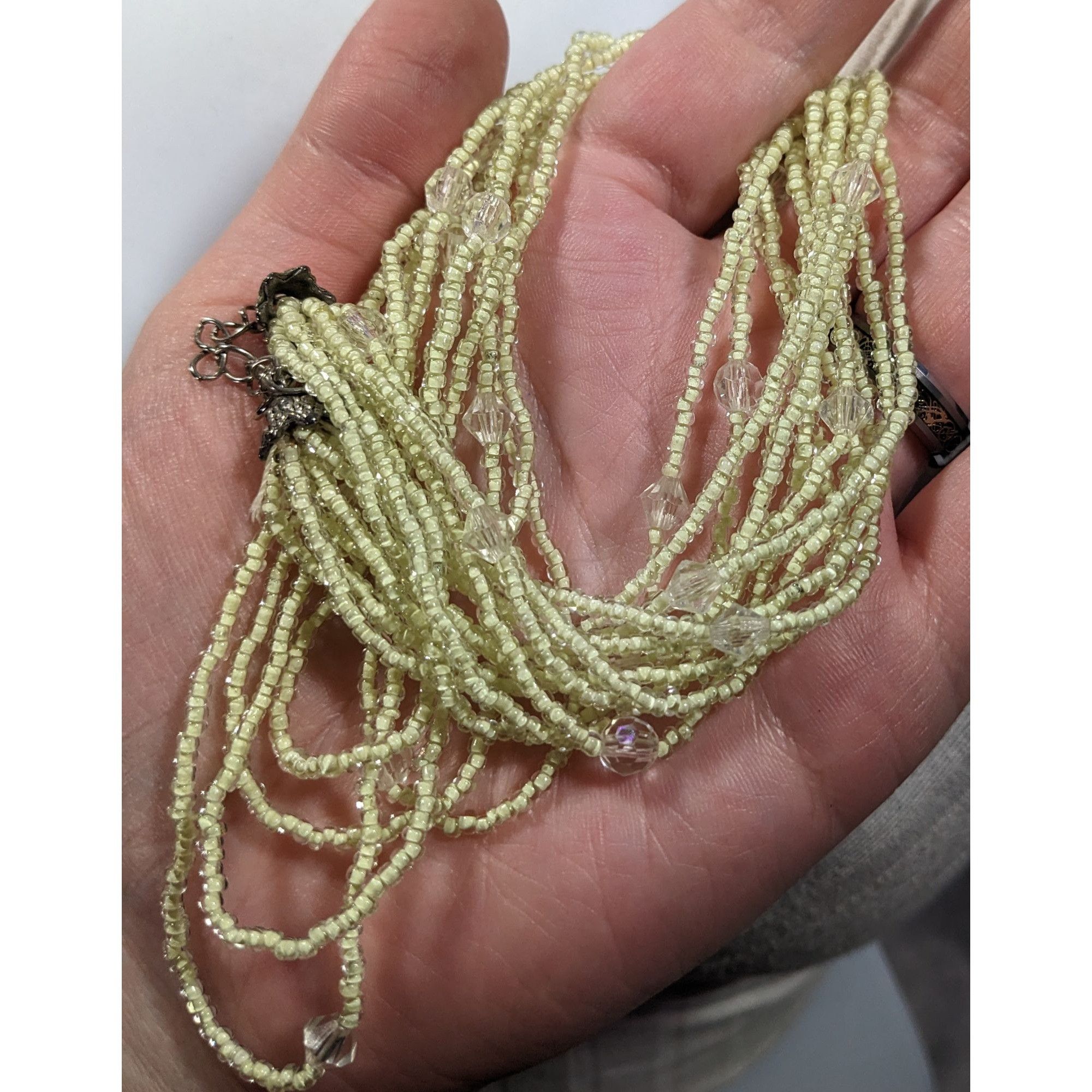 Other Pastel Yellow Multilayer Glass Beaded Necklace Size ONE SIZE - 5 Thumbnail