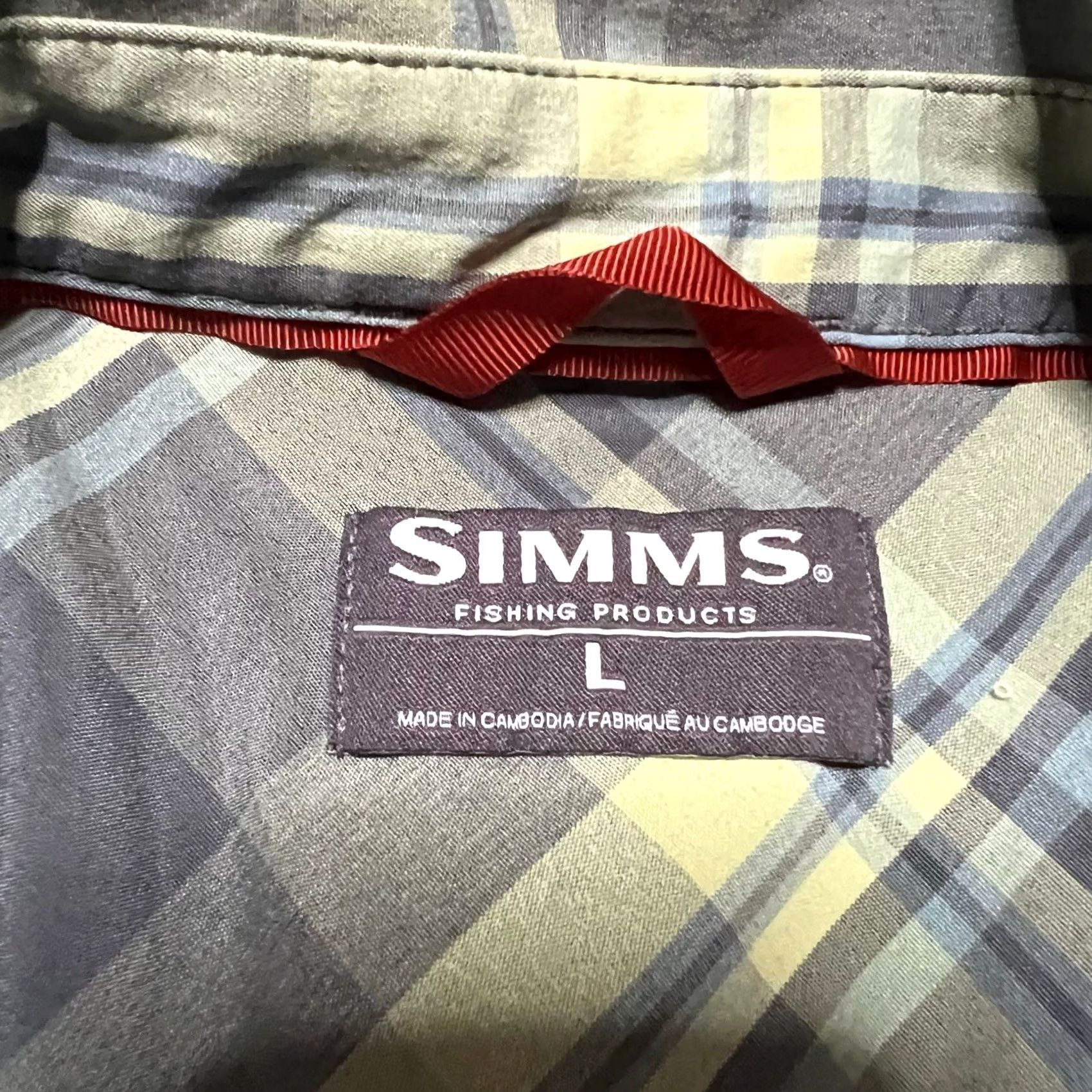 Vintage Simms Shirt Mens Large Green Plaid Fishing Long Sleeve Button Performance Shirt Size US L / EU 52-54 / 3 - 6 Thumbnail