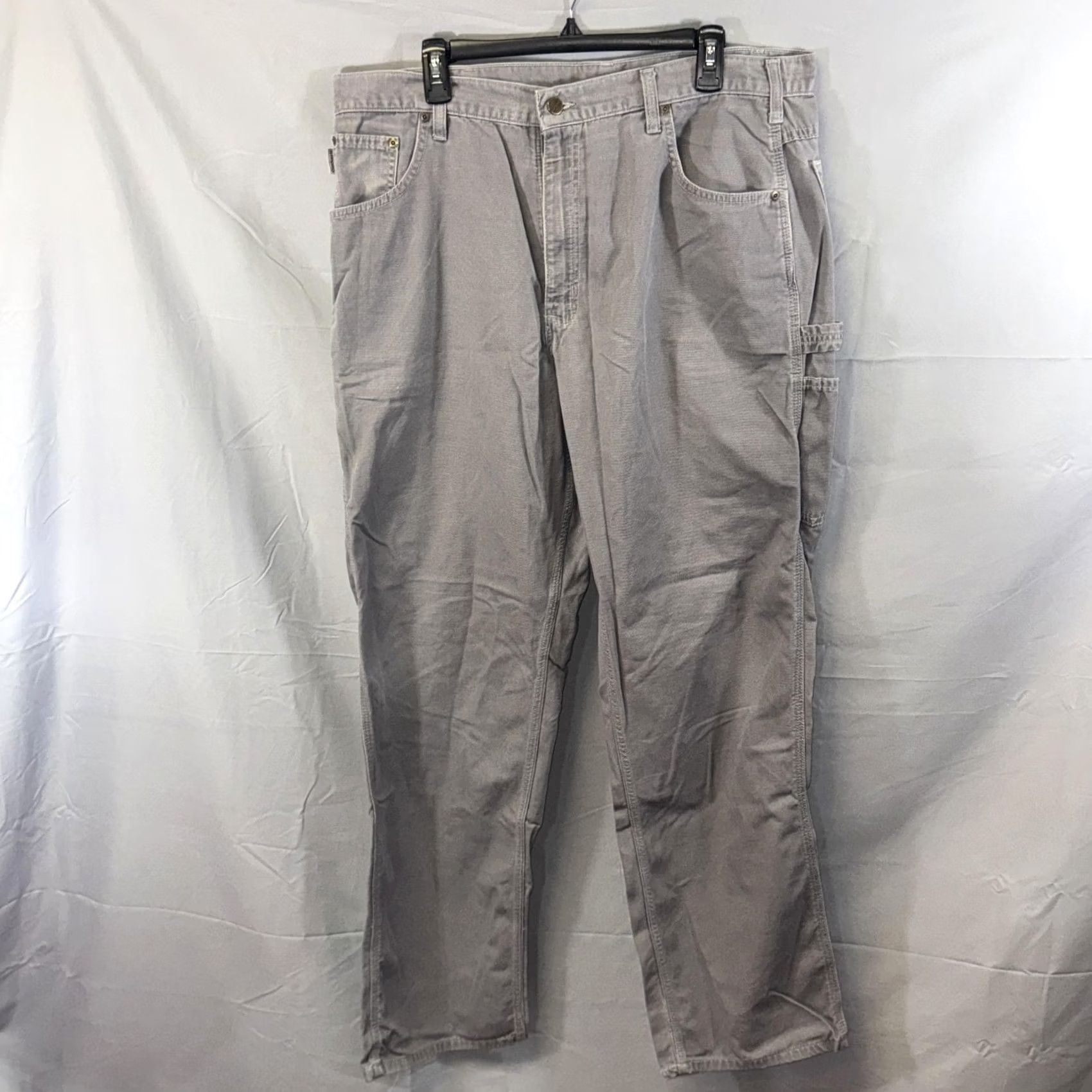 Carhartt Carhartt Pants Mens 38x32 Gray Carpenter Workwear Utility Double Knee Canvas Size US 38 / EU 54 - 2 Thumbnail