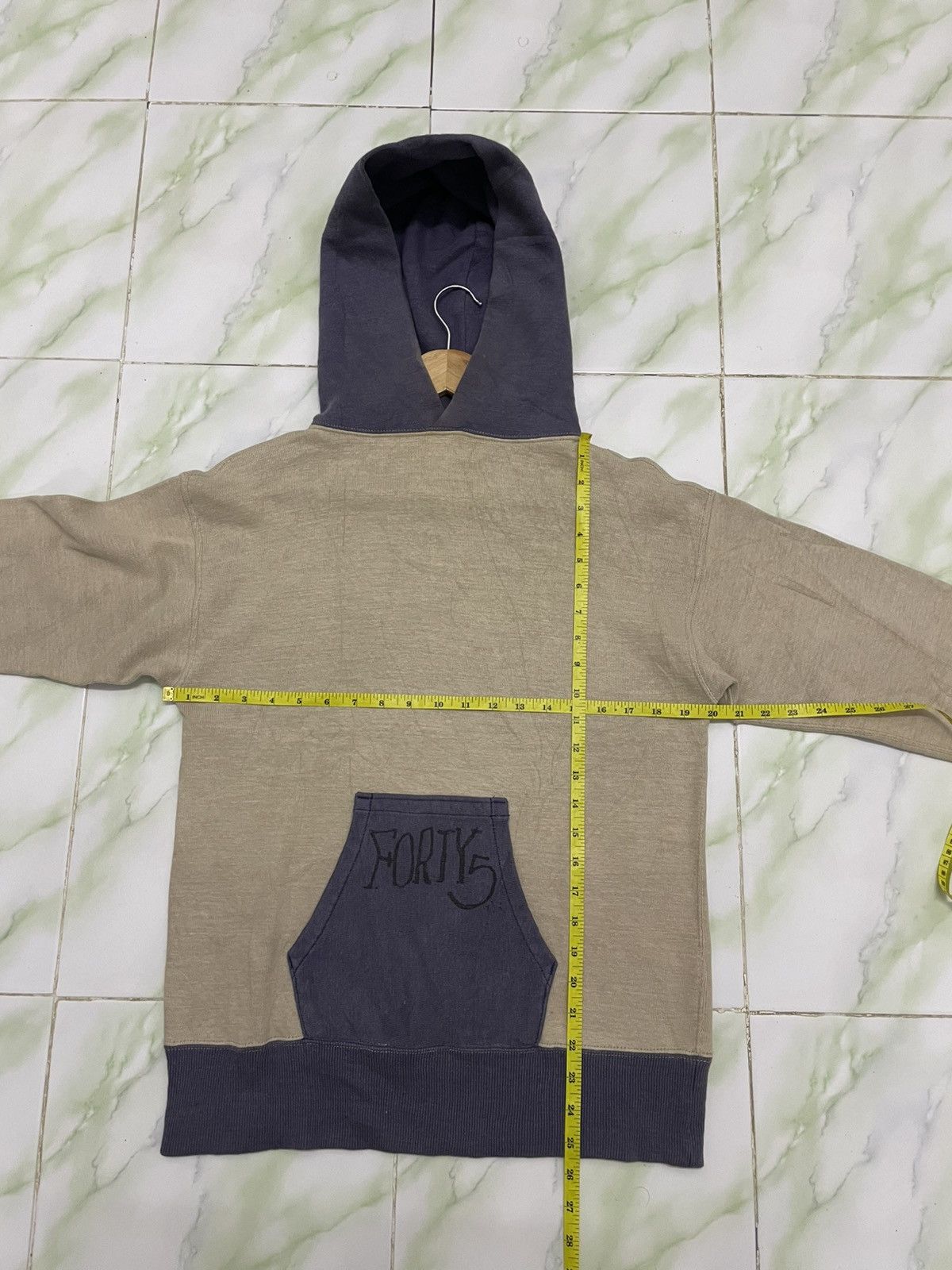 45rpm Vintage 45rpm Two Tone Pullover Hoodie Sweatshirt Size US M / EU 48-50 / 2 - 11 Thumbnail