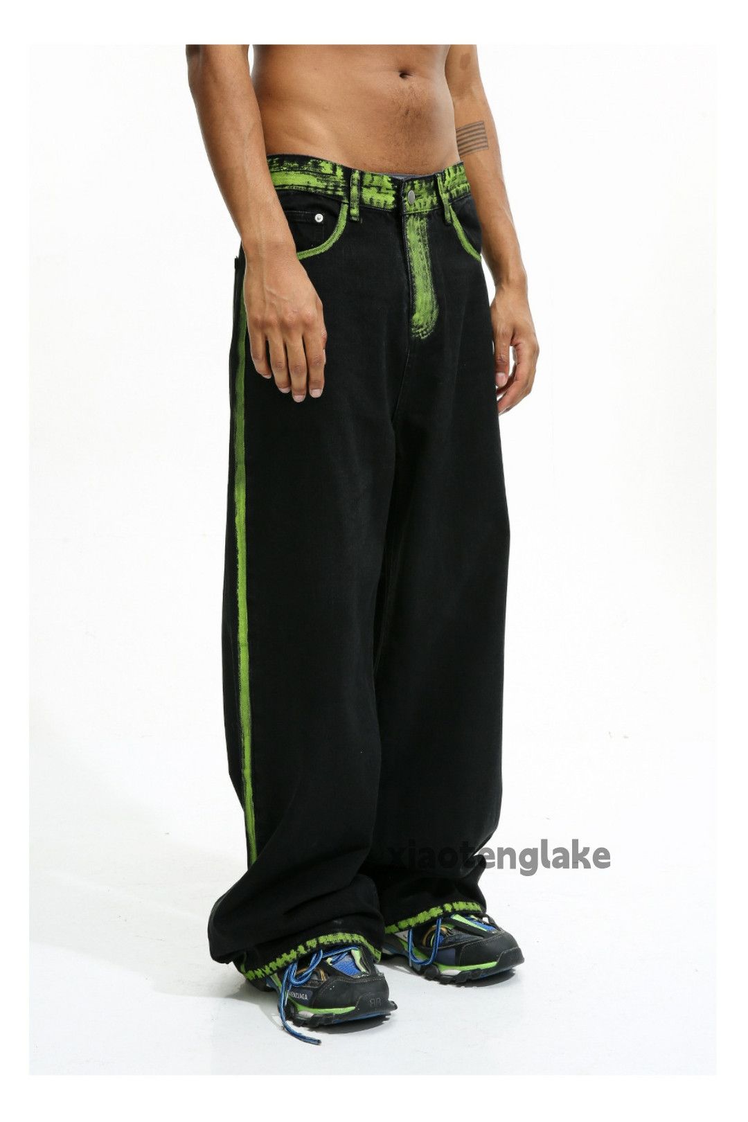 Designer × Japanese Brand × Vintage urban utility skate hiphop loose baggy flared pants Size US 32 / EU 48 - 2 Thumbnail