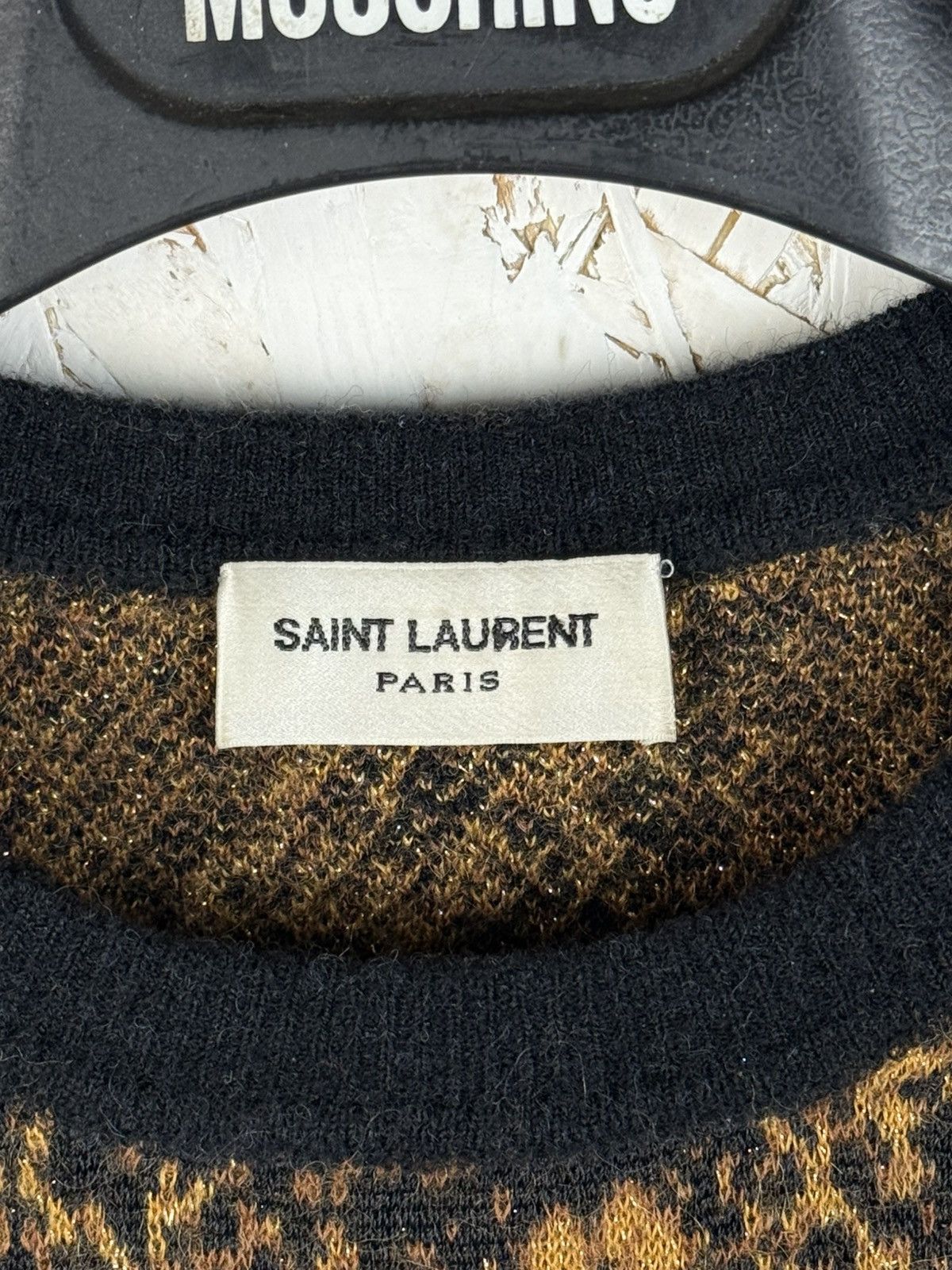 Saint Laurent Paris Saint Laurent Paris Snakeskin Jacquard Wool Sweater S Size S / US 4 / IT 40 - 5 Thumbnail