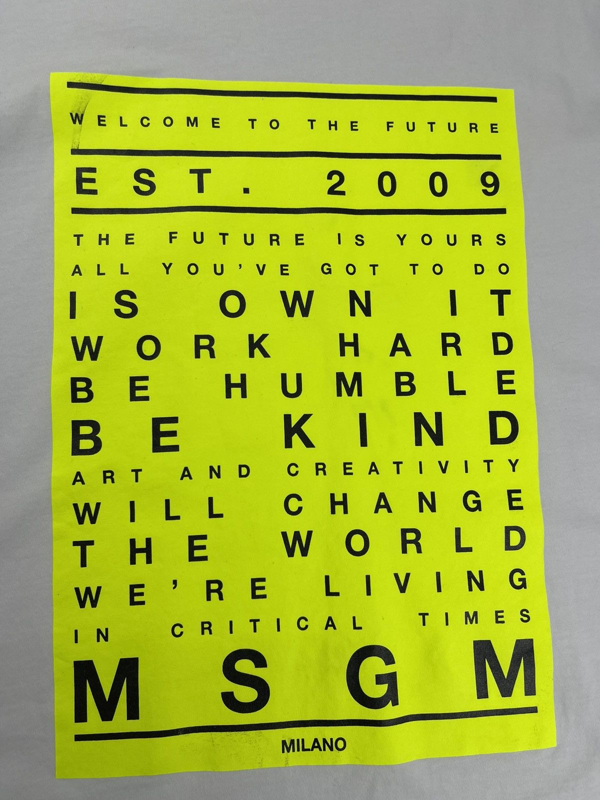 MSGM MSGM Welcome to the Future Cotton T-Shirt Size L Size L / US 10 / IT 46 - 5 Thumbnail