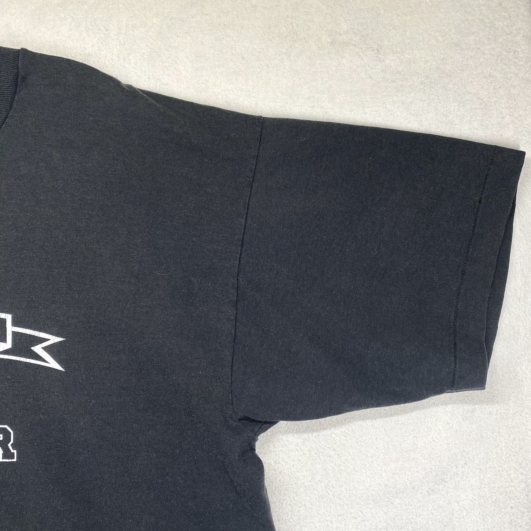 Fruit Of The Loom VINTAGE Fruit of the Loom T-Shirt Men Large Black 90s Football Stitch Graphic Print Crew Neck Casual Size US L / EU 52-54 / 3 - 7 Thumbnail