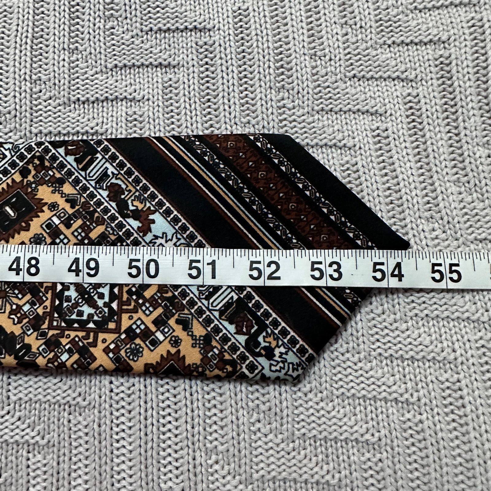 Vintage Vintage black and gold paisley men's tie Size ONE SIZE - 5 Thumbnail