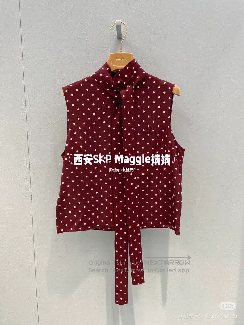 Miu Miu Miu Miu 38 Retro red polka dot top Size M / US 6-8 / IT 42-44 - 8 Thumbnail