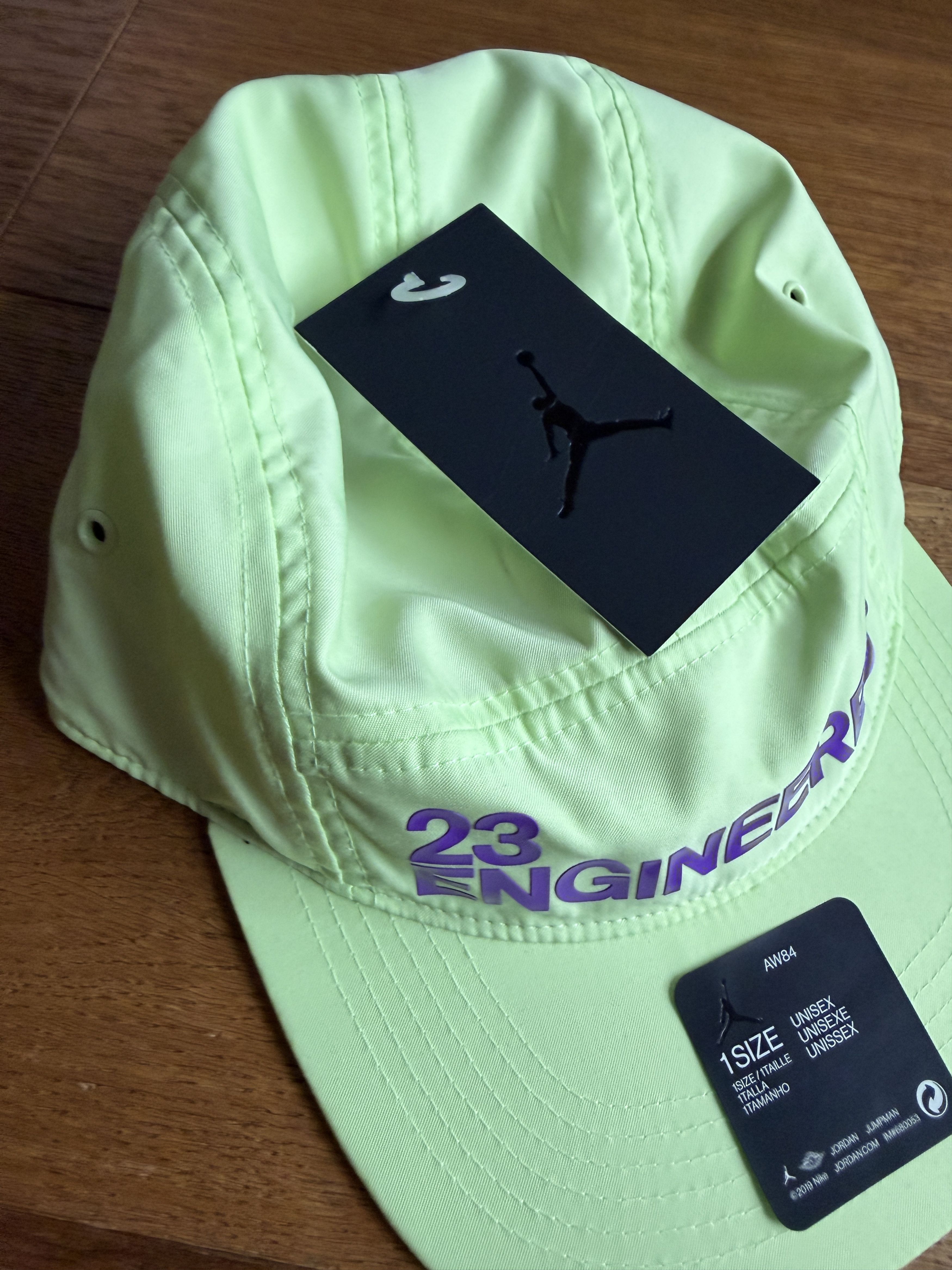 Jordan Brand Jordan 23 Engineered 5 Panel Hat Strap back Cap Neon Green Size ONE SIZE - 4 Thumbnail