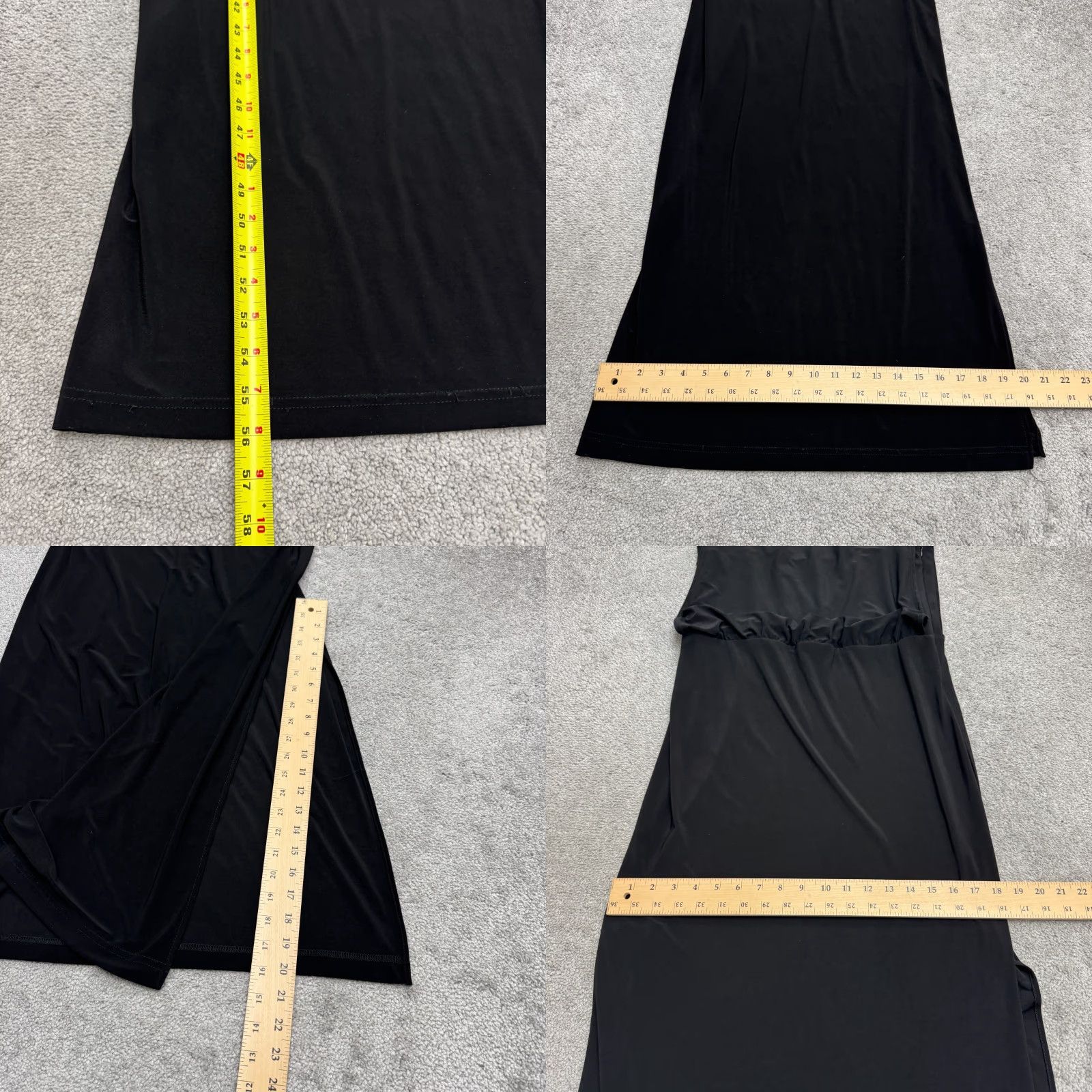 Vintage VINTAGE R&M Richards Maxi Dress Formal Sleeveless Black 8 Women Chiffon Rhinestone Embellished Size M / US 6-8 / IT 42-44 - 8 Thumbnail