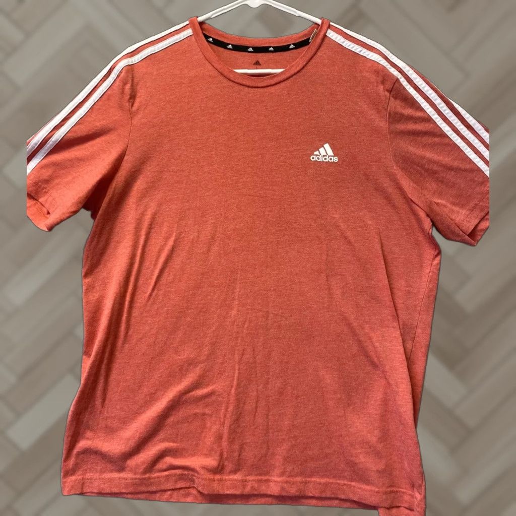Adidas Adidas Climalite Logo T Shirt mens L Brick Active Athletic sports 112-15 Size US L / EU 52-54 / 3 - 1 Thumbnail