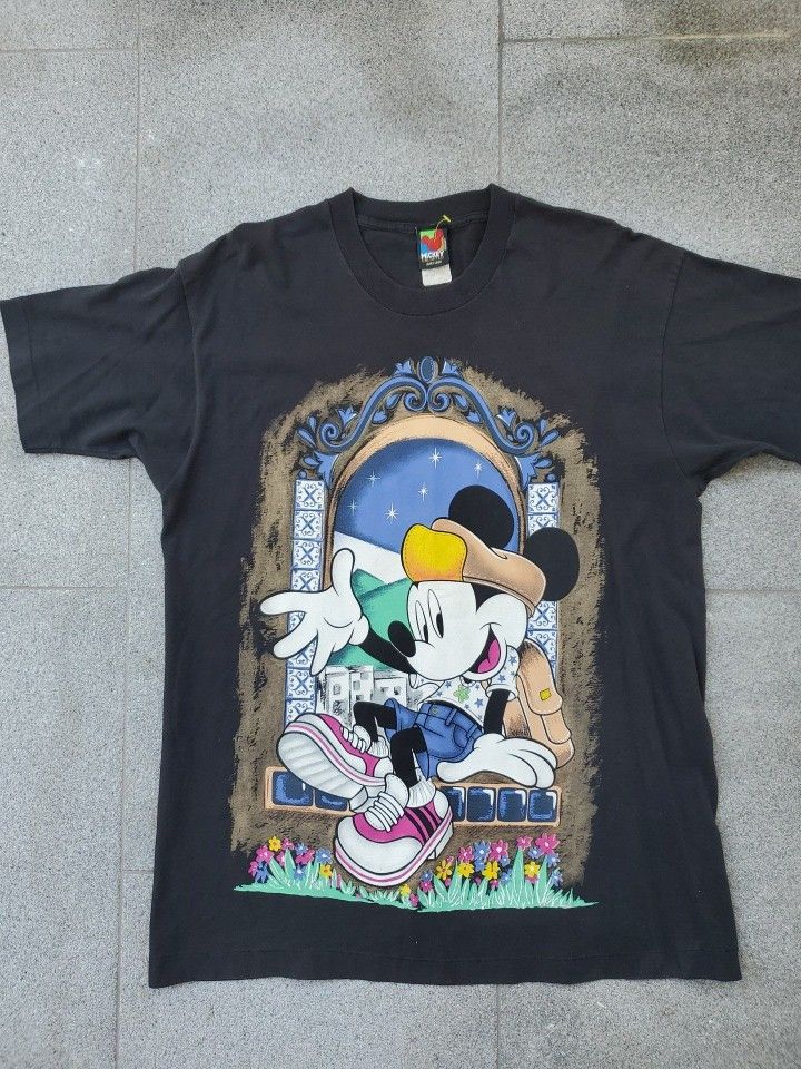 Disney Rare 90s Unlimited Jerry Leigh Mickey Mouse Shirt Black XL Size US XL / EU 56 / 4 - 6 Thumbnail
