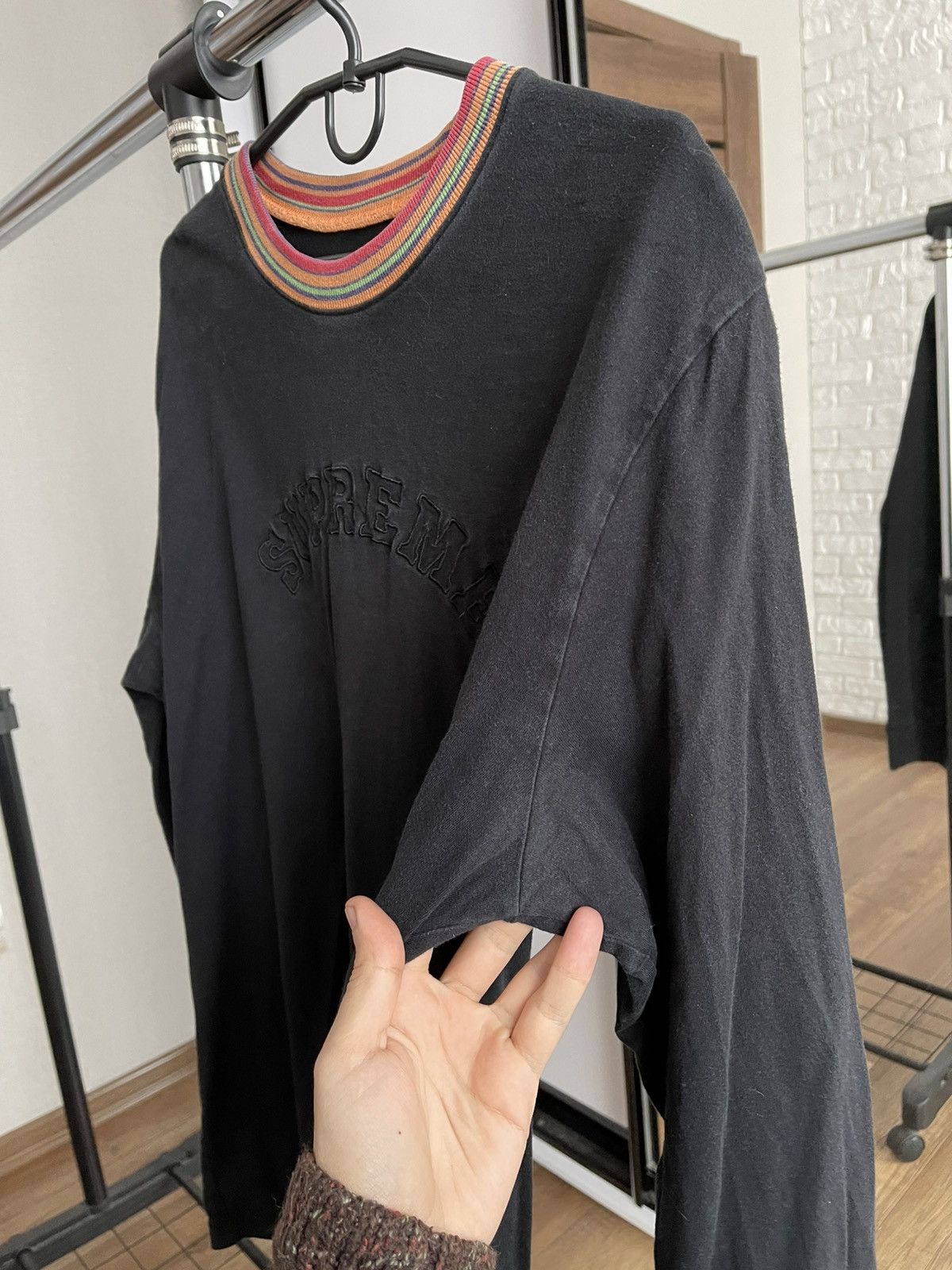 Other Supreme Multicolor Striped Rib Neck Long Sleeve T-Shirt Size US L / EU 52-54 / 3 - 11 Thumbnail