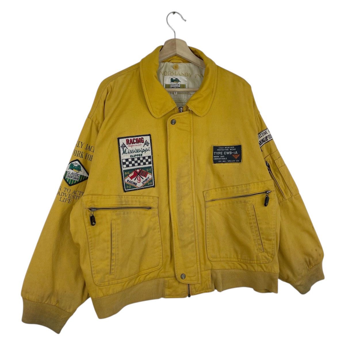 Vintage Work Force Patches Bomber Jacket Size US XL / EU 56 / 4 - 6 Thumbnail