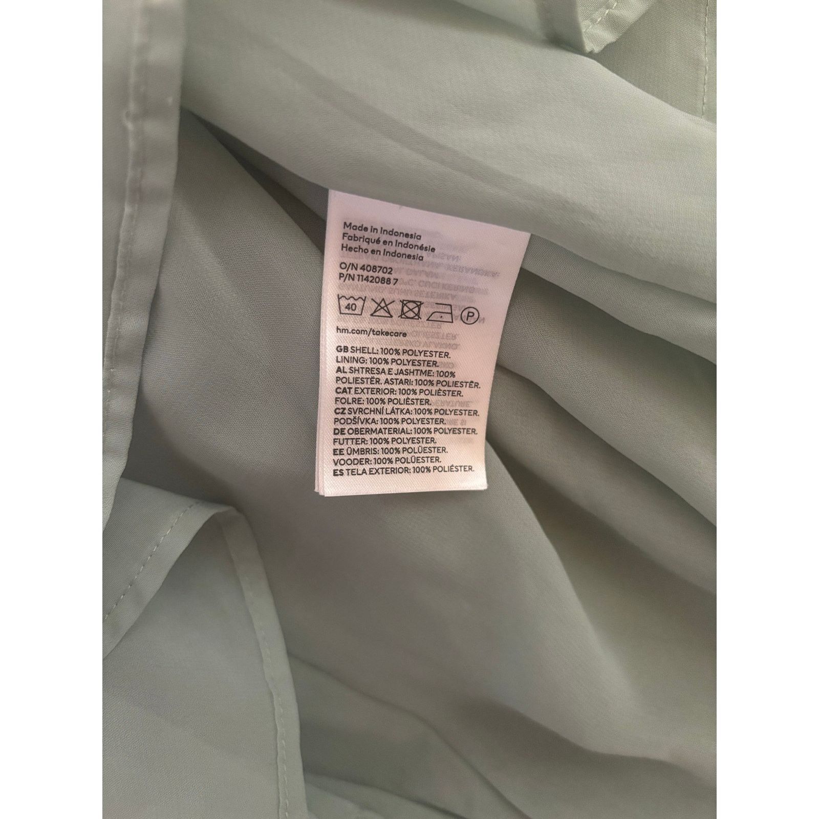 H&M H&M Size Medium Mint Green Pleated Dress Size M / US 6-8 / IT 42-44 - 6 Thumbnail