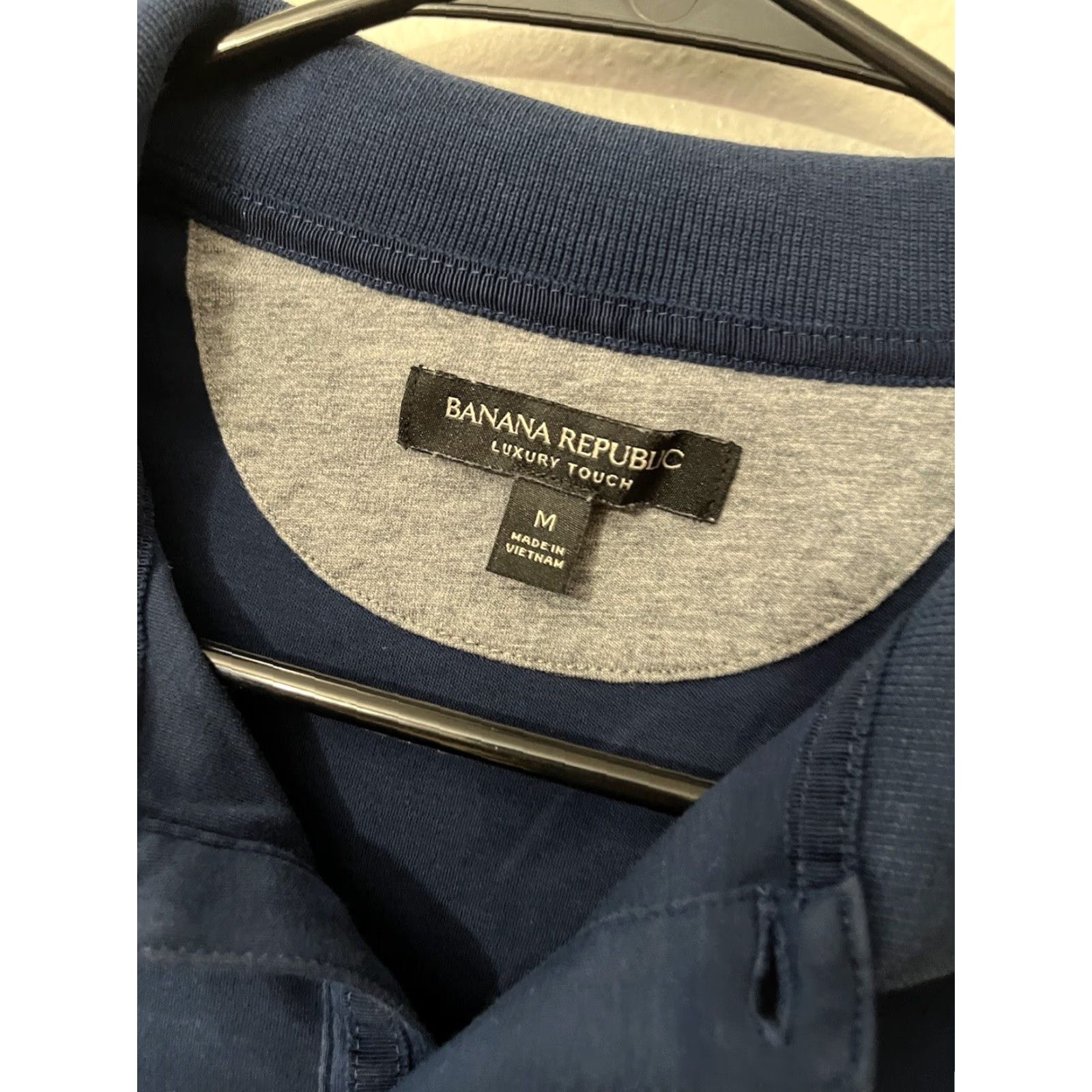 Banana Republic VINTAGE Banana Republic Polo Shirt Men Medium Navy Blue Casual Short Sleeve Knit 100% Cotton Size US M / EU 48-50 / 2 - 3 Thumbnail
