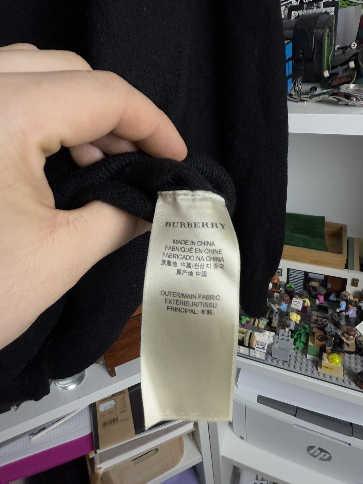 Burberry × Designer Burberry black merino wool nova check patch cardigan sweater Size XXL / US 16-18 / IT 52-54 - 8 Thumbnail