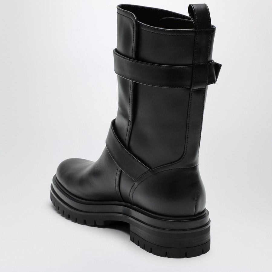 Gianvito Rossi o1d2blof0824 Leather Thiago Boots in Black Size US 7 / IT 37 - 4 Thumbnail
