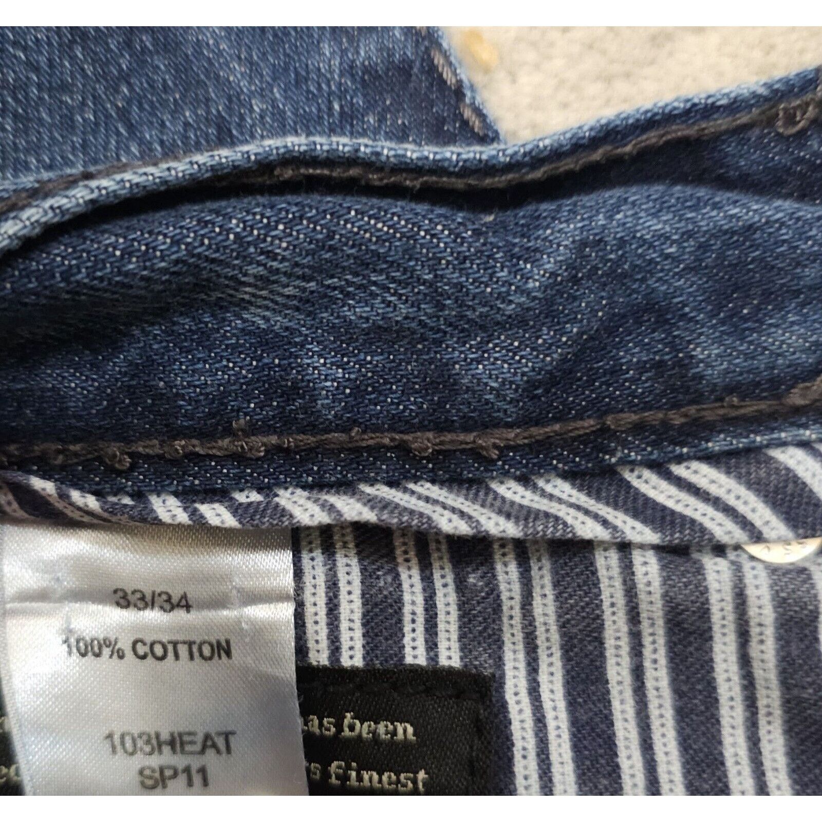Guess Guess Falcon Slim Boot Jeans Mens Blue Distressed 33x27 Size US 33 - 8 Thumbnail