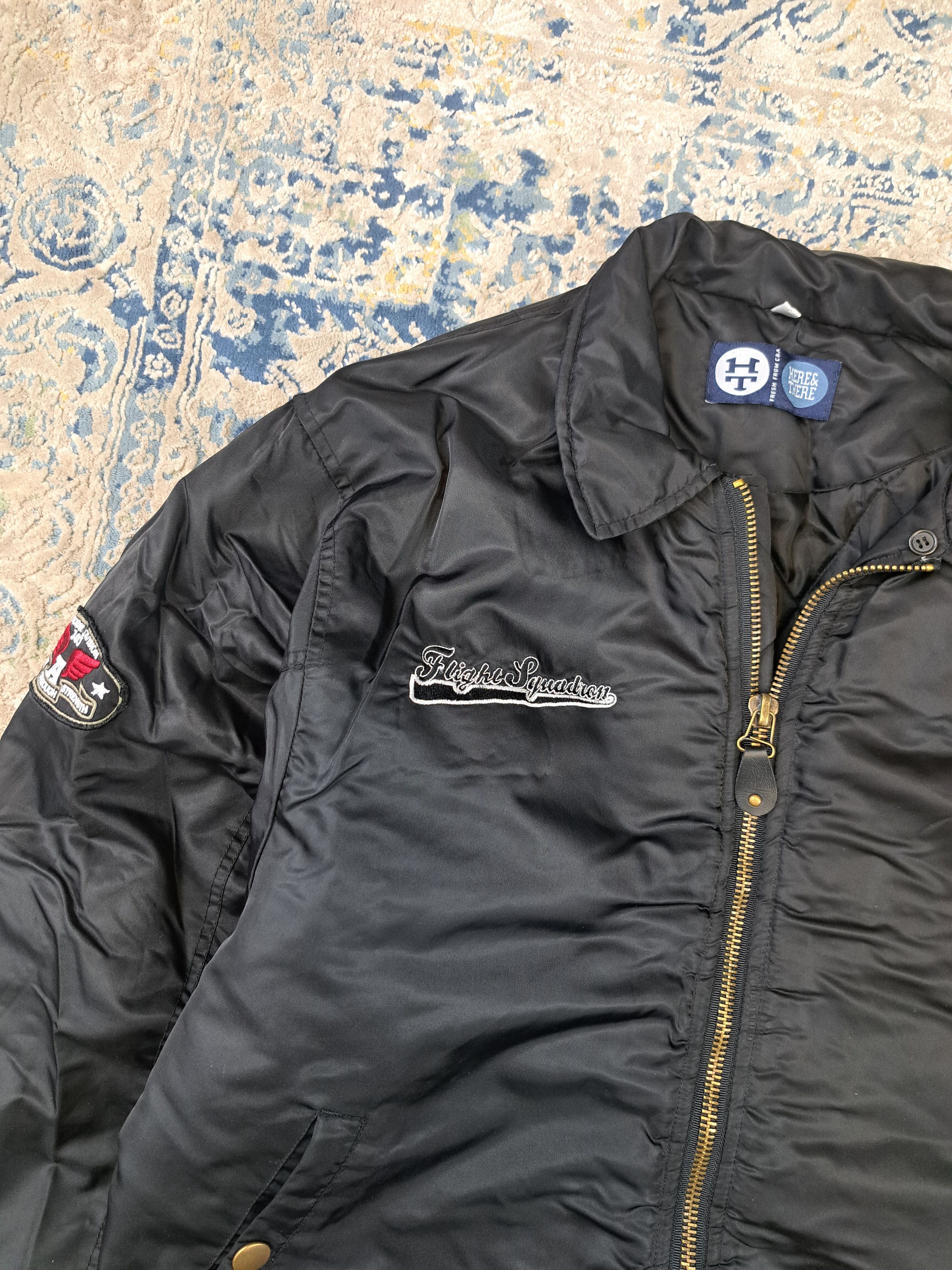Vintage Vintage Flight Squadron Bomber Jacket CWU-45 Size US XL / EU 56 / 4 - 3 Thumbnail