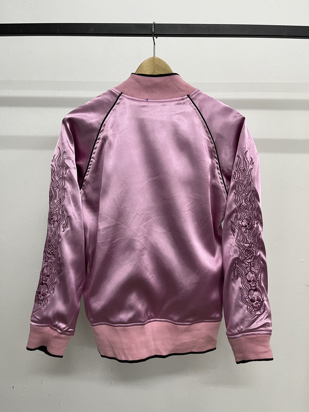 Seditionaries Reversible Algonquins Cross Flame Skull Sukajan Satin Jacket Size US S / EU 44-46 / 1 - 16 Thumbnail