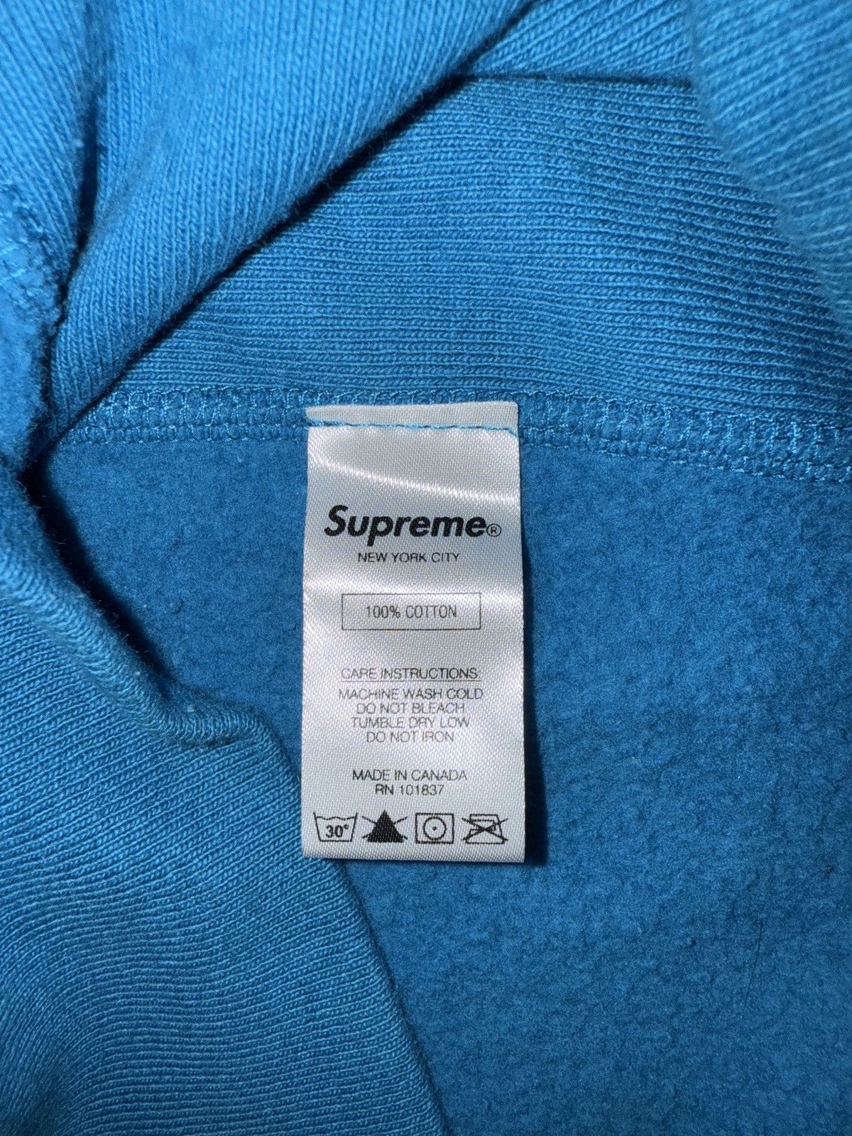 Supreme Supreme Sleeve Embroidery Hoodie Dark Aqua Size US L / EU 52-54 / 3 - 5 Thumbnail