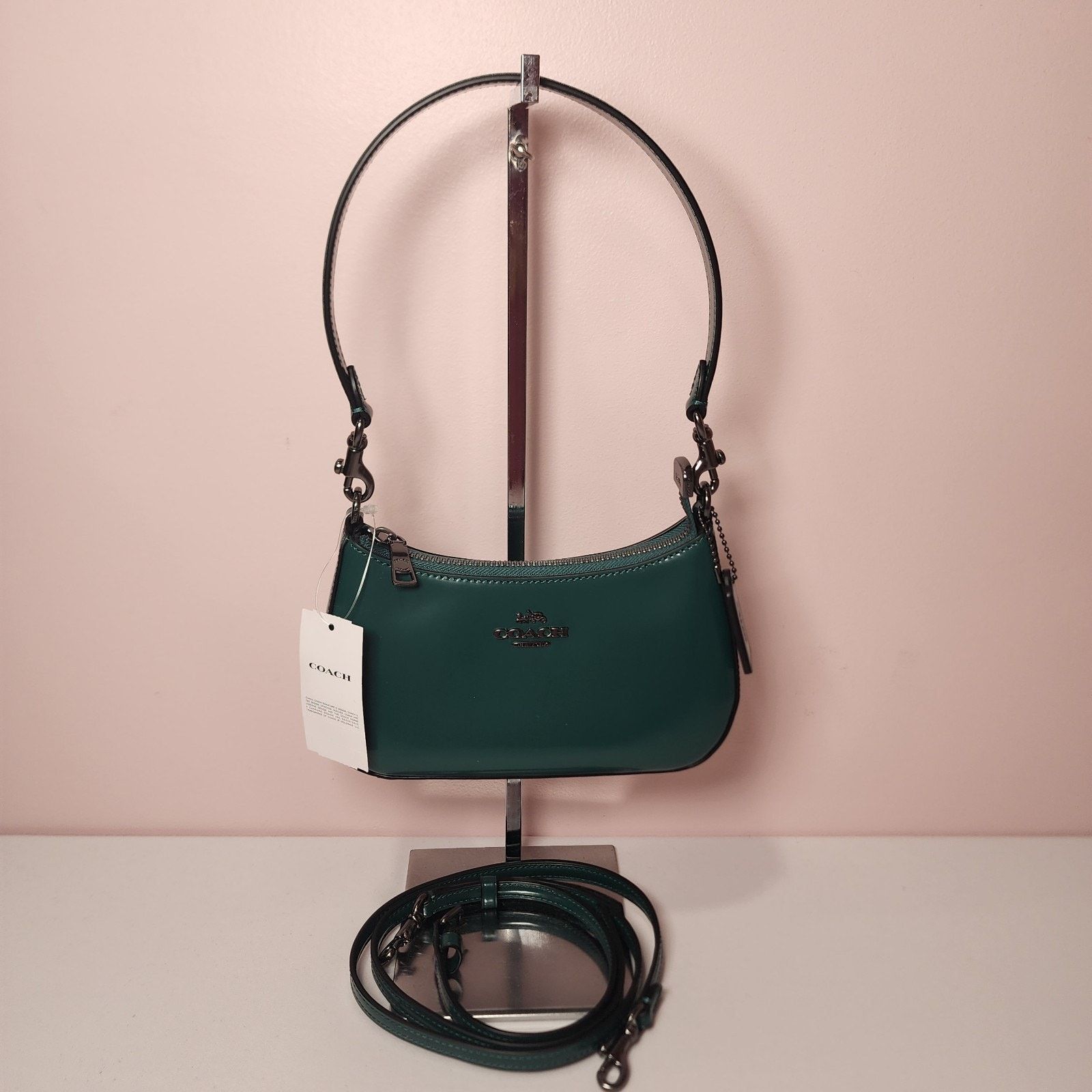 NWT Coach Cw310 Teri Emerald Green Mini Crossbody Bag, Women's