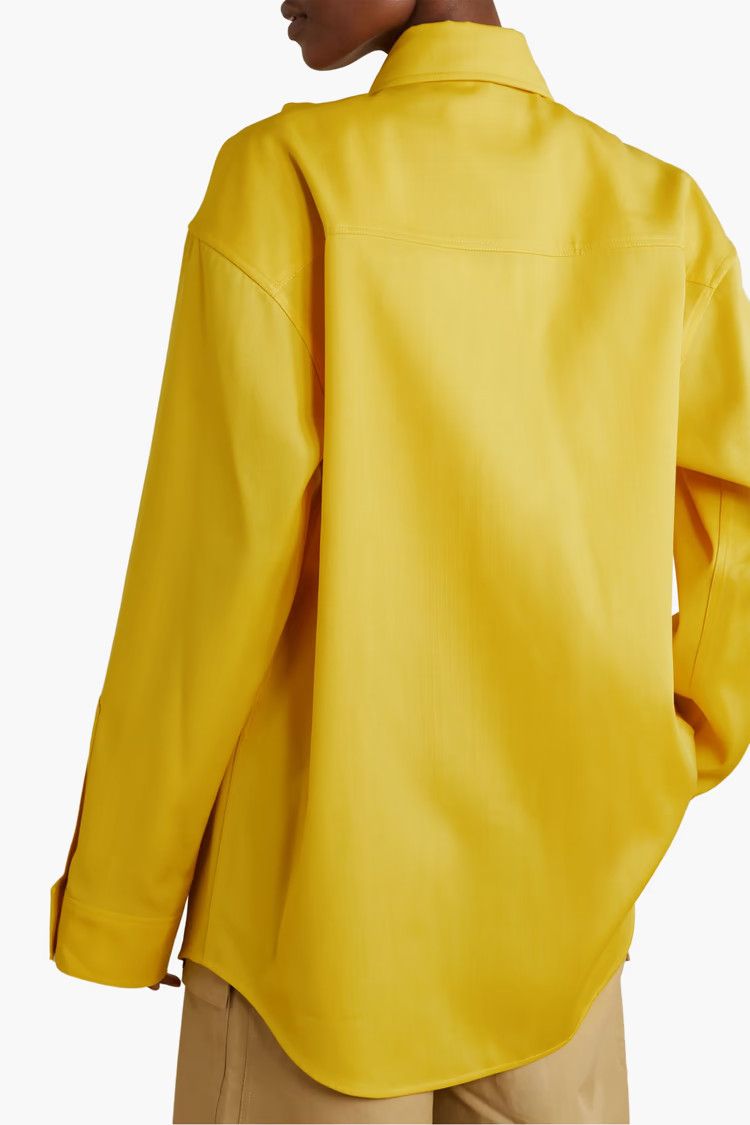 Jil Sander o1y1025 Solid Color Shirt in Yellow Size S / US 4 / IT 40 - 3 Thumbnail