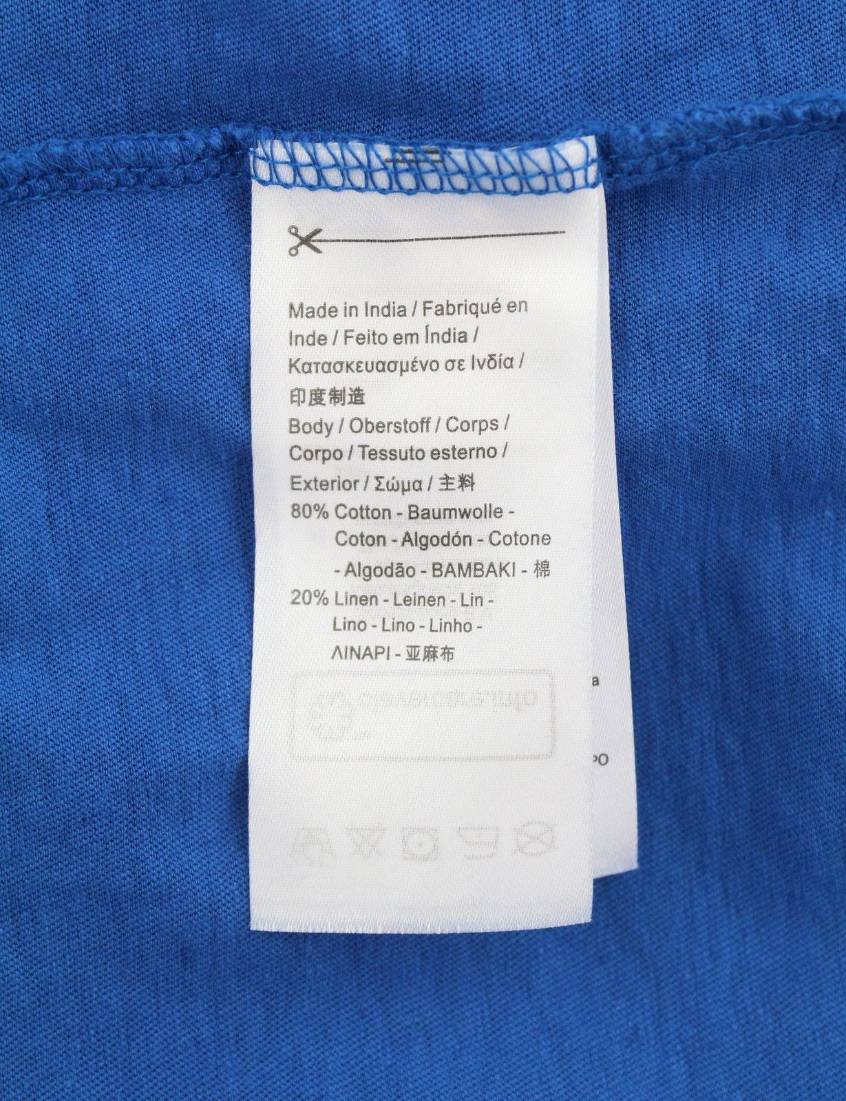 Scotch & Soda M Blue Cotton Linen Tricot T-Shirt 88588 Size US M / EU 48-50 / 2 - 7 Thumbnail