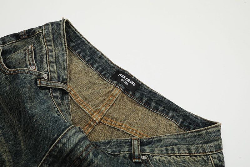 Vintage American retro distressed loose-fitting flared jeans Size US 32 / EU 48 - 4 Thumbnail