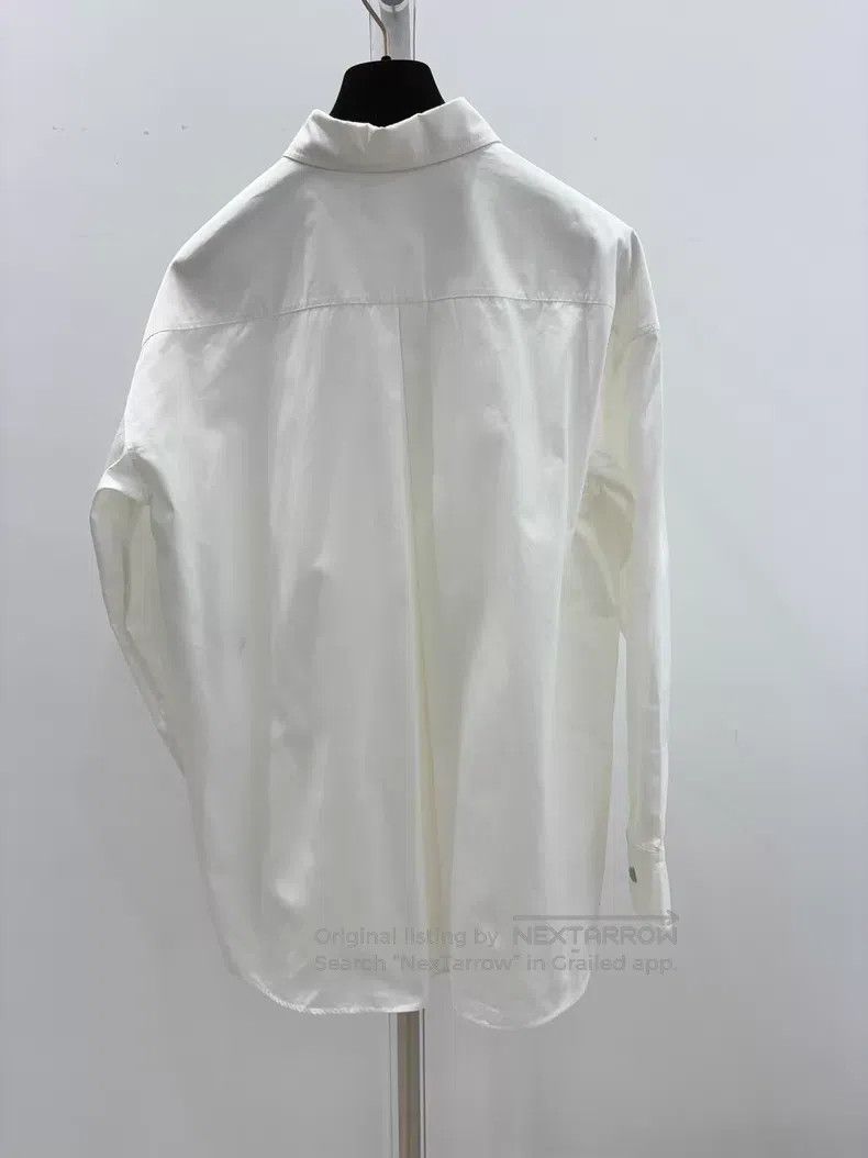 Chanel Chanel White oversize basic loose long-sleeved shirt Size XS / US 0-2 / IT 36-38 - 2 Thumbnail