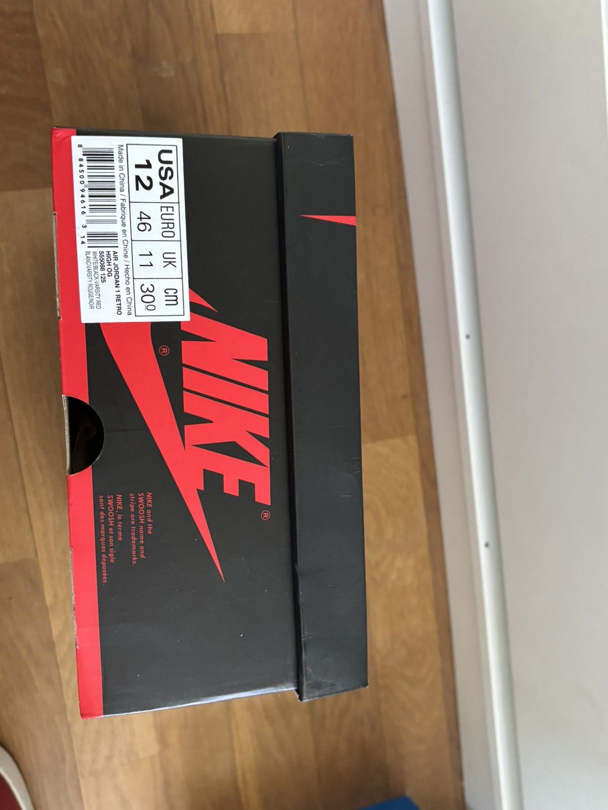 Nike Air Jordan 1 Retro High OG „Black Toe“ 2016 Size US 12 / EU 45 - 10 Thumbnail