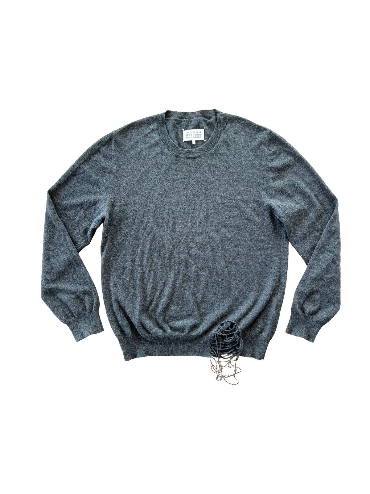 image of Maison Margiela Charcoal Jumper in Grey, Men's (Size 2XL)