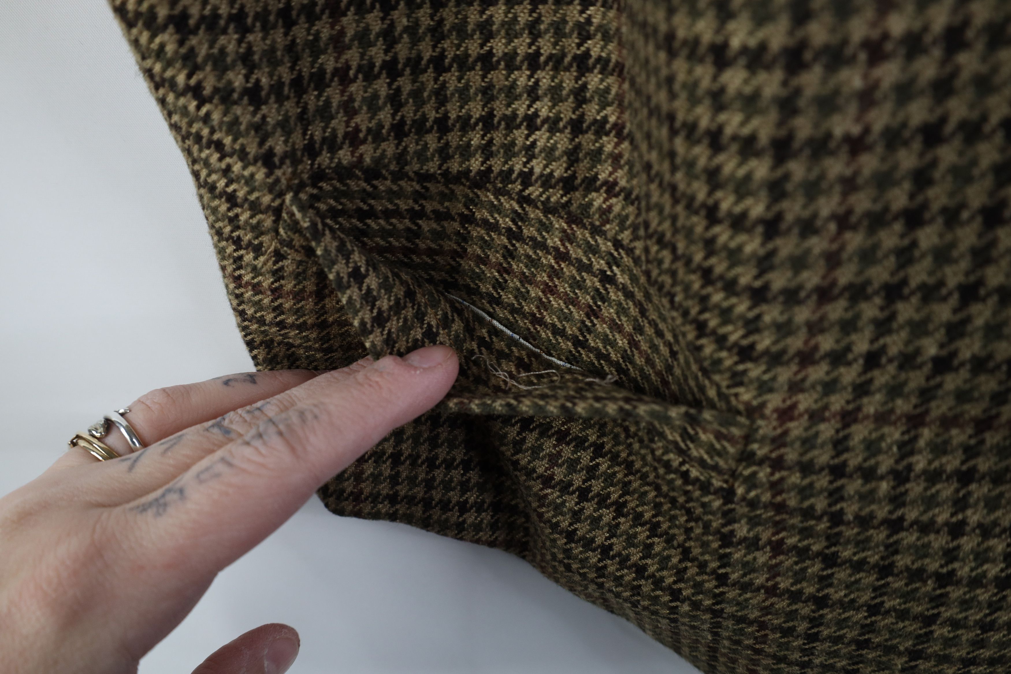 Vintage Vintage 90s Streetwear Back Suit Vest Jacket Houndstooth US Size US M / EU 48-50 / 2 - 6 Thumbnail