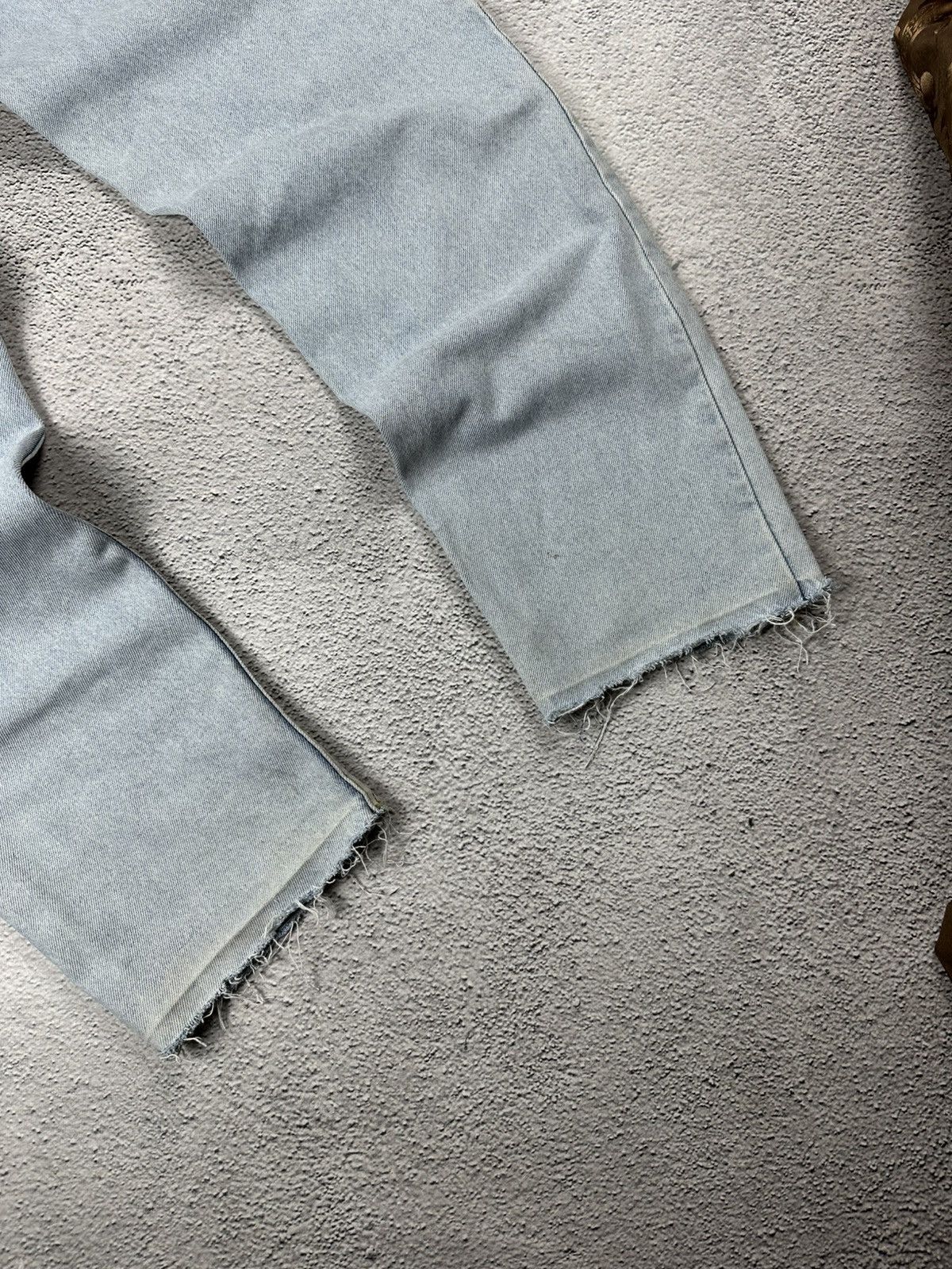 Lee Vintage Lee Riders Washed Denim Blue Jeans Baggy Flared Y2K Size US 35 - 4 Thumbnail