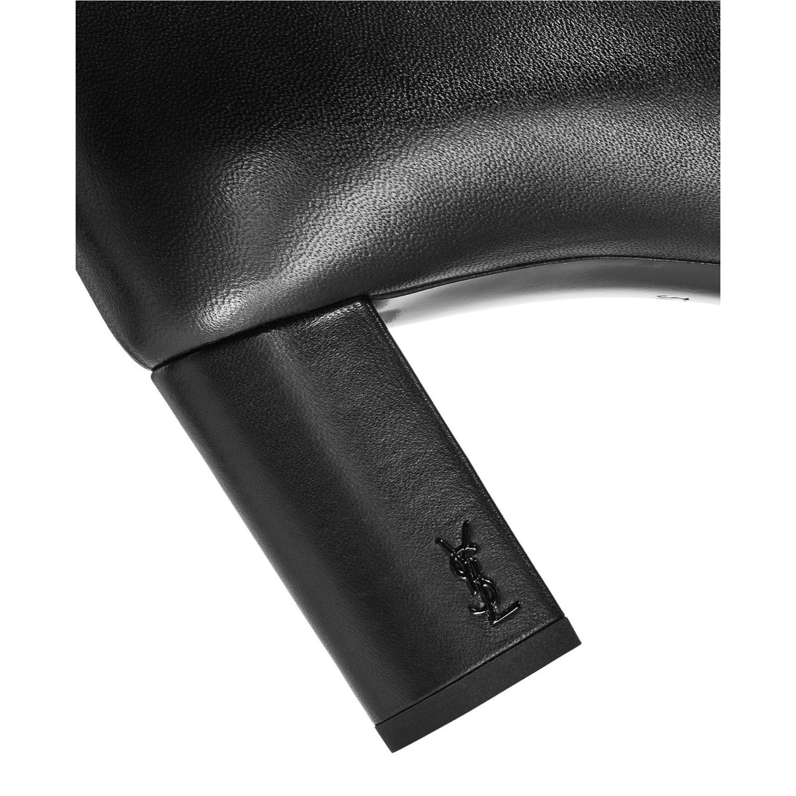 Yves Saint Laurent YSL Yves Saint Laurent Lou 70 Black Leather Pin Block Heel Size US 7 / IT 37 - 5 Thumbnail
