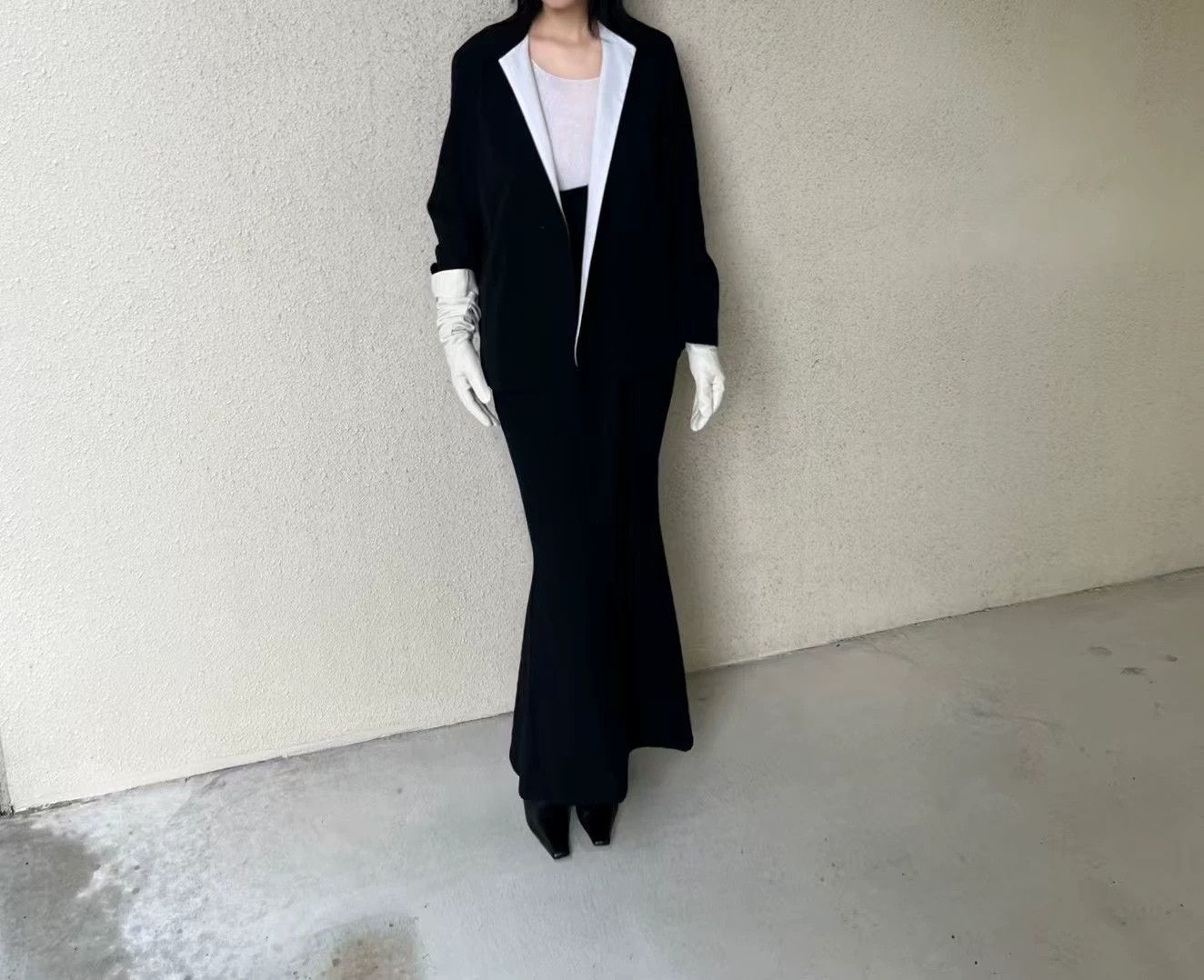 Yohji Yamamoto Yohji Yamamoto Black White Colorblock Wool Blazer Size L / US 10 / IT 46 - 4 Thumbnail
