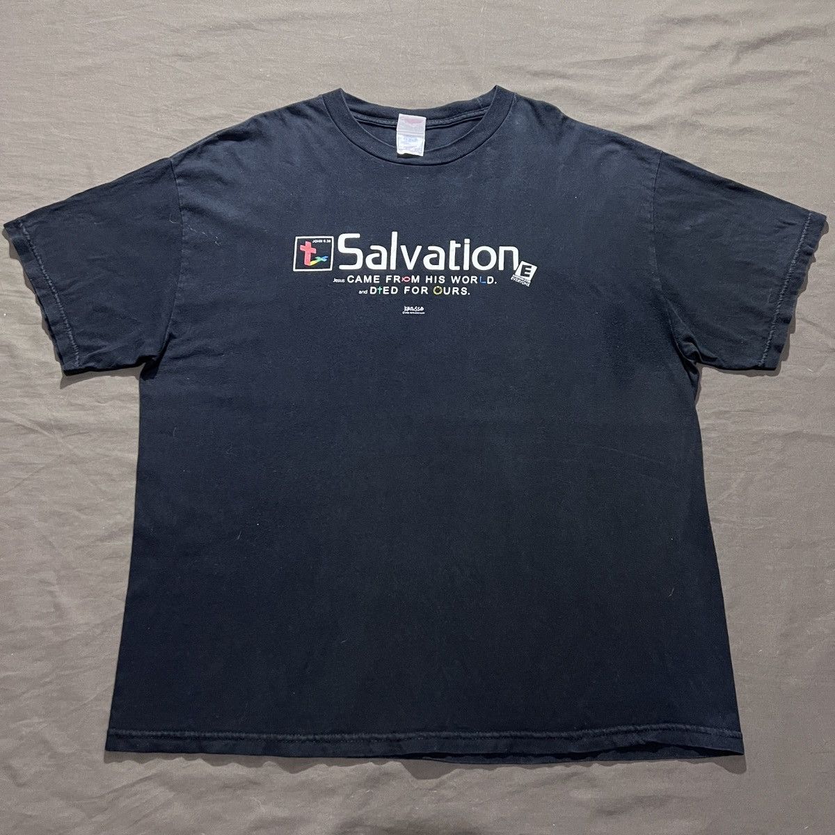 Playstation × Vintage Vintage Y2K Salvation Jesus God Holy Bible Parody Tee XL Size US XL / EU 56 / 4 - 2 Thumbnail