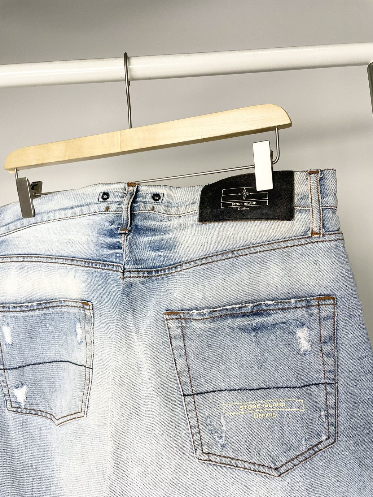 Stone Island Stone Island Denim Vintage Distressed Faded Blue Jeans Pants Size US 34 / EU 50 - 6 Thumbnail