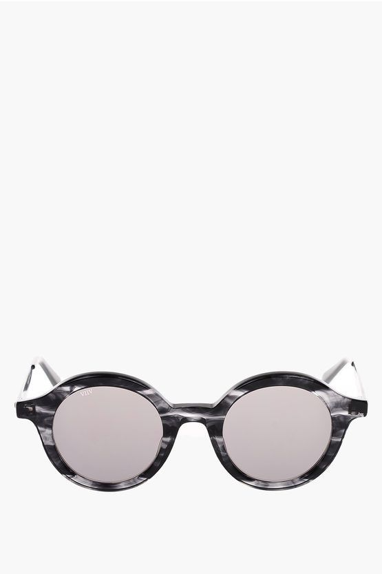 og1mm0424 Size-OS Rounded Sunglasses in Black