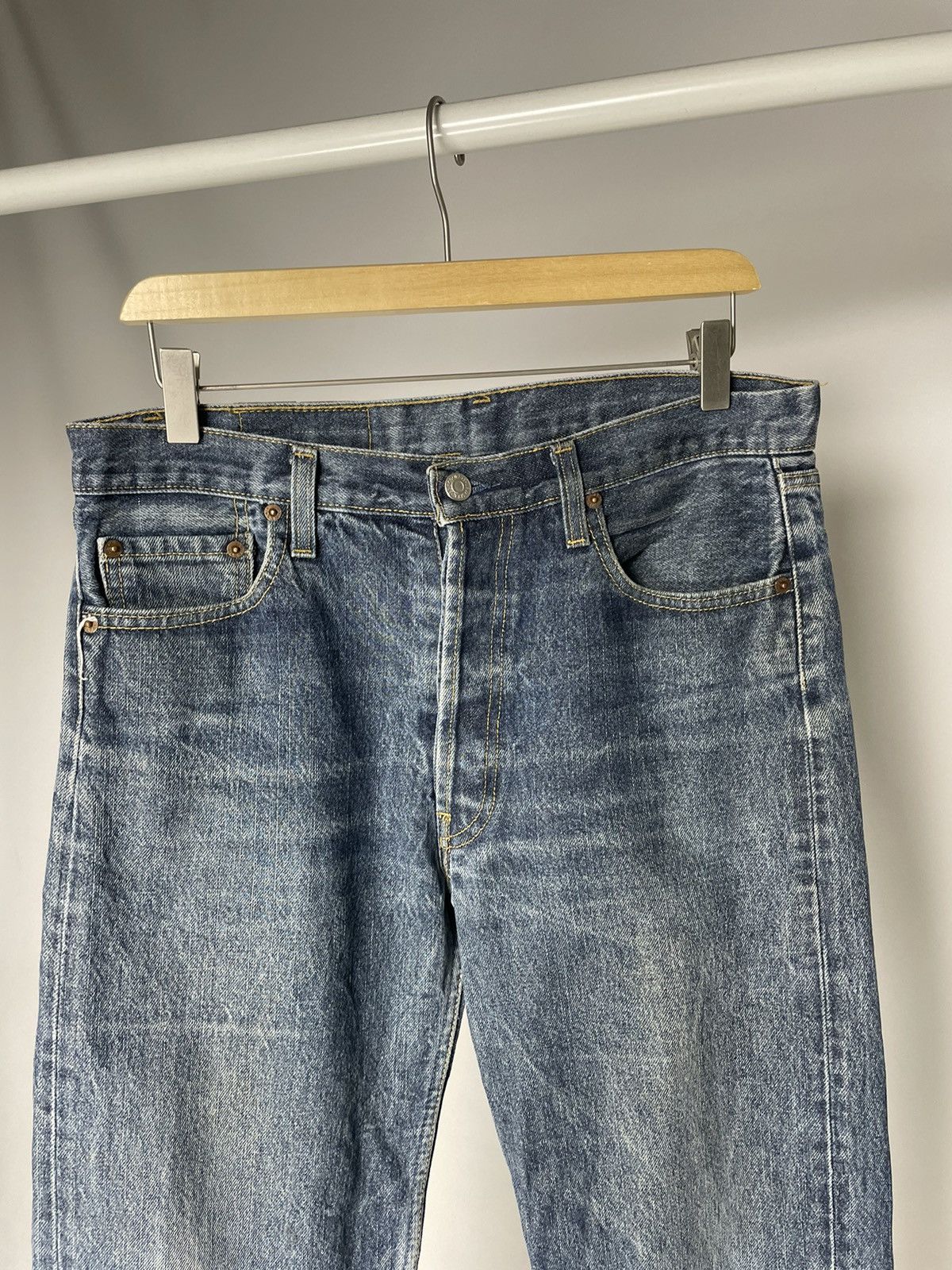 Levi's Vintage Clothing Levi’s 501 ( Size 33 ) Vintage Mud Washed Denim Jeans Pants Size US 33 - 11 Thumbnail