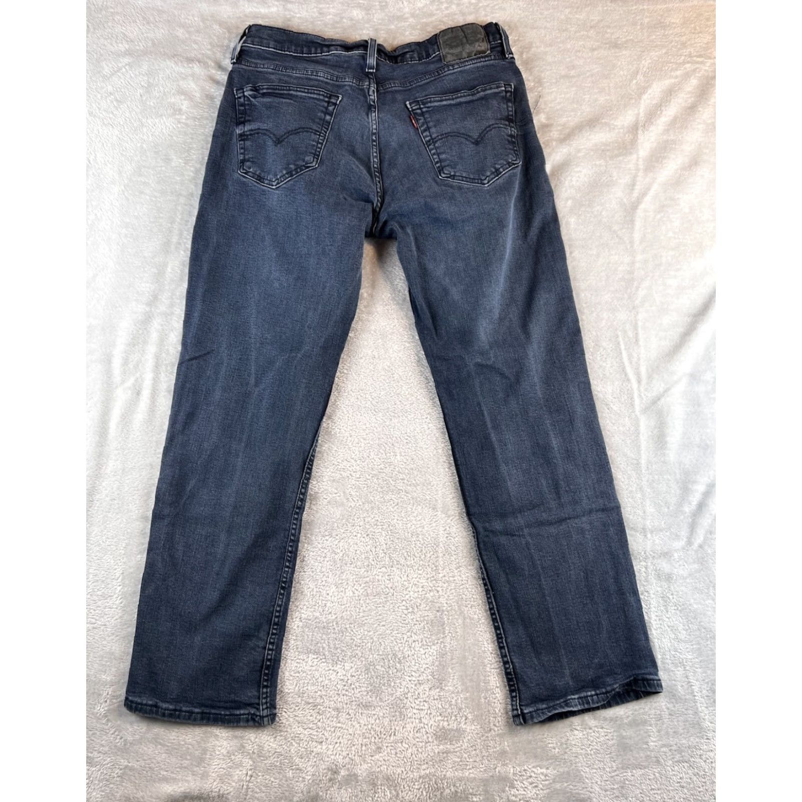 Levi's VINTAGE Levi's 514 Jeans Mens 33x30 Blue Straight Mid Rise Dark Wash Men 5-Pocket Denim Cotton Regular Inseam 30 Size US 33 - 2 Thumbnail