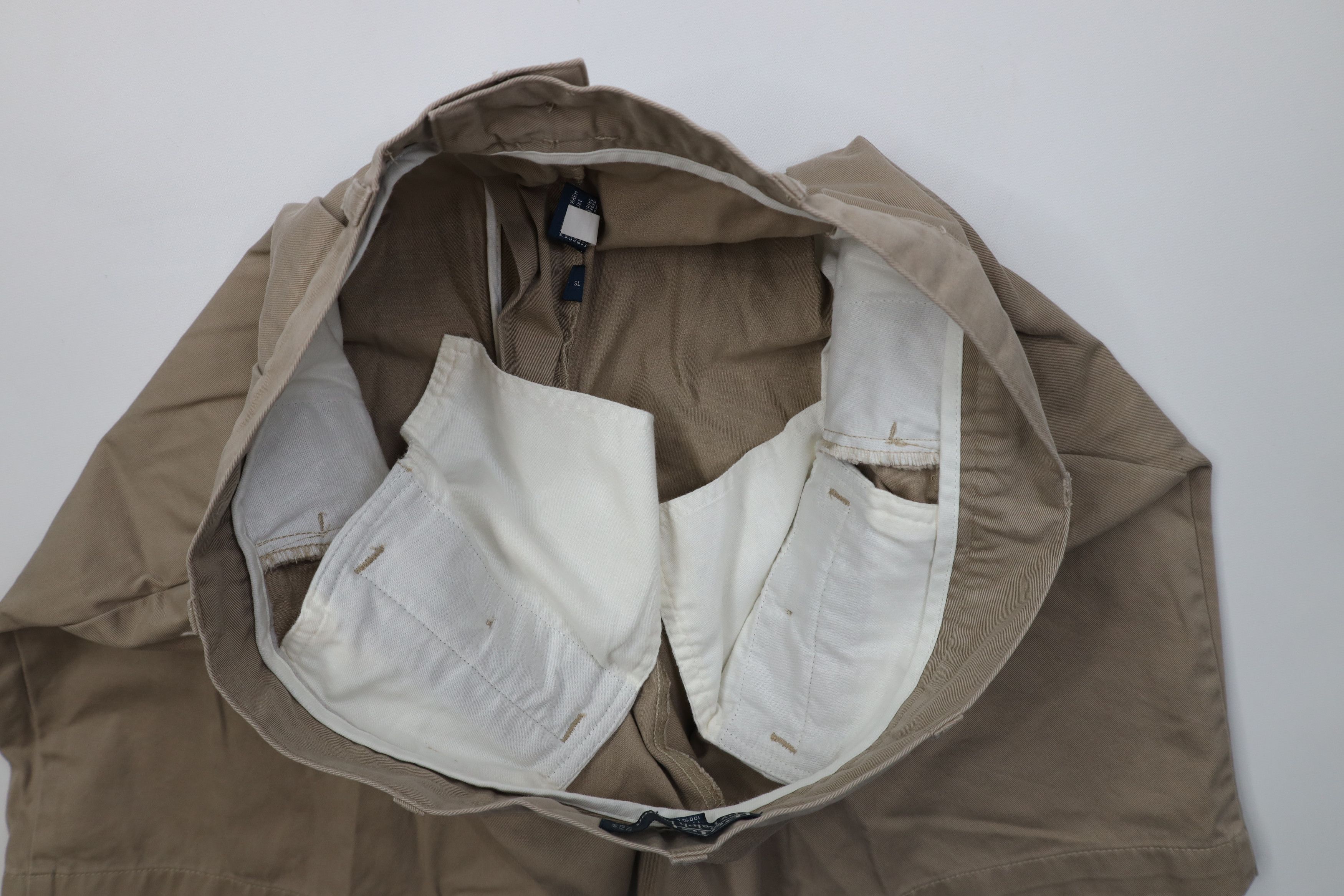 Polo Ralph Lauren Vintage 90s Ralph Lauren Above Knee Chino Shorts Beige Size US 36 / EU 52 - 9 Thumbnail