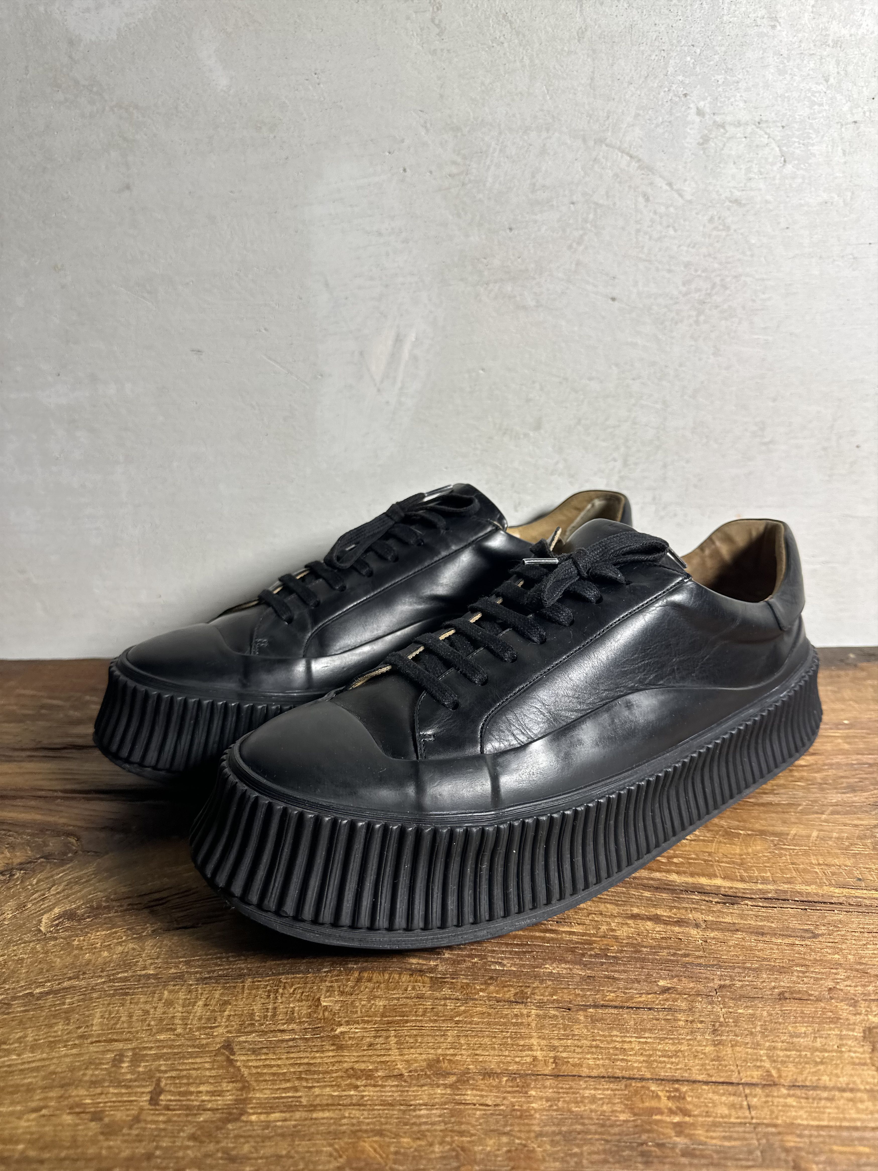 Jil Sander Jil Sander Vulcanized Low Top Leather Sneakers Size US 12 / EU 45 - 1 Thumbnail