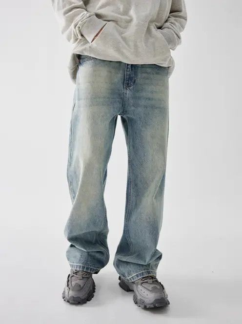 Japanese Brand × Jean American retro washed hip-hop straight flared jeans y2k Size US 32 / EU 48 - 3 Thumbnail