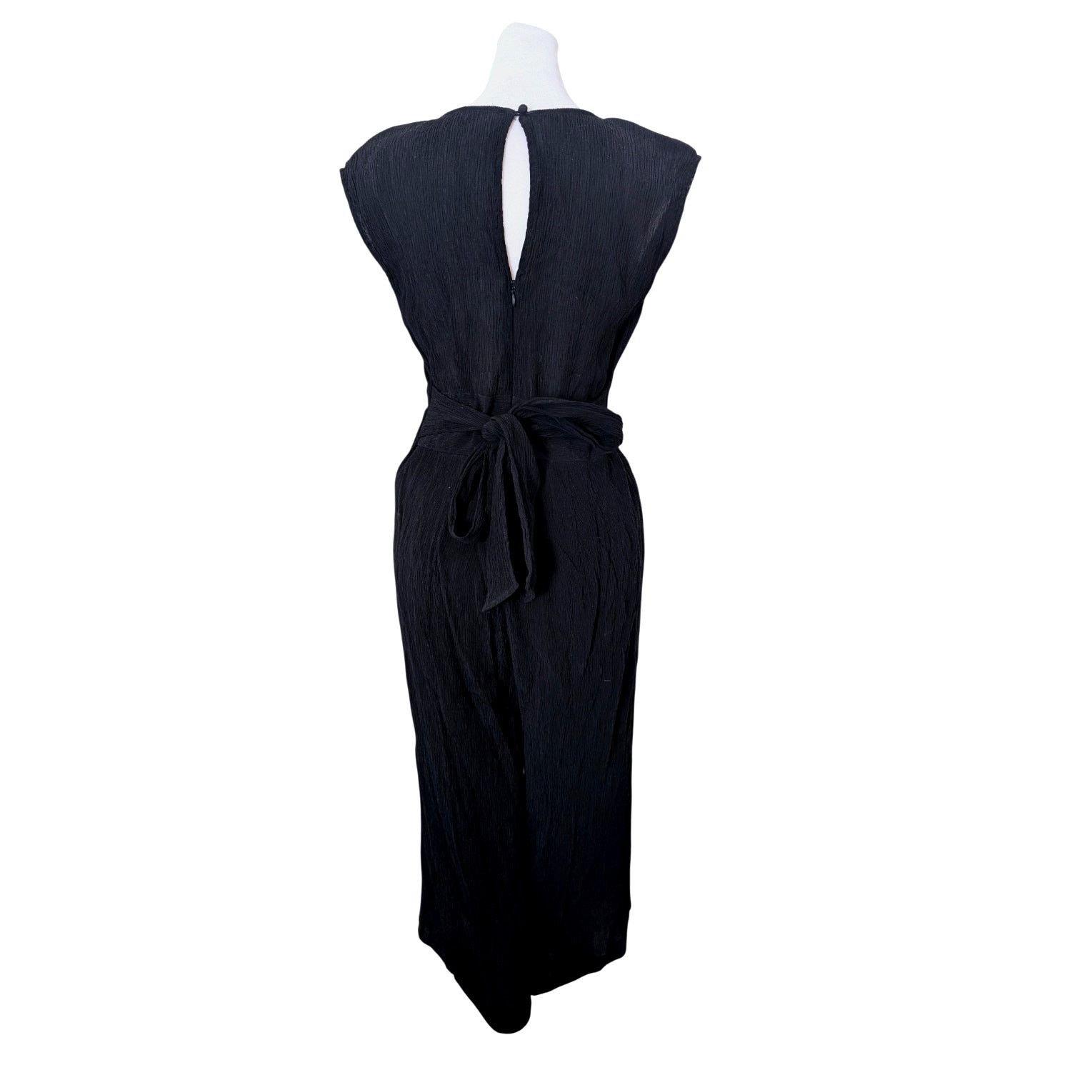 Anthropologie Anthropologie Abbey Tie Waist Black Gauzy Jumpsuit Size 4 Size 27" / US 4 / IT 40 - 3 Thumbnail